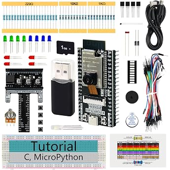 Freenove ESP32 Kit dev CAM Board Basic Starter Kit Dual-Core 32-Bit 240 MHz Microcontroller Onboard Camera WiFi+BT 400 Pages Detailed Tutorial Python C Code 58 Projects 141 Items