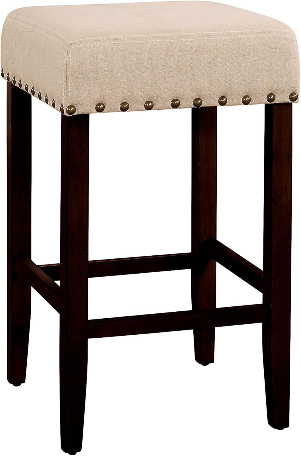 Marcus Upholstered NailHead Stool Home & Kitchen