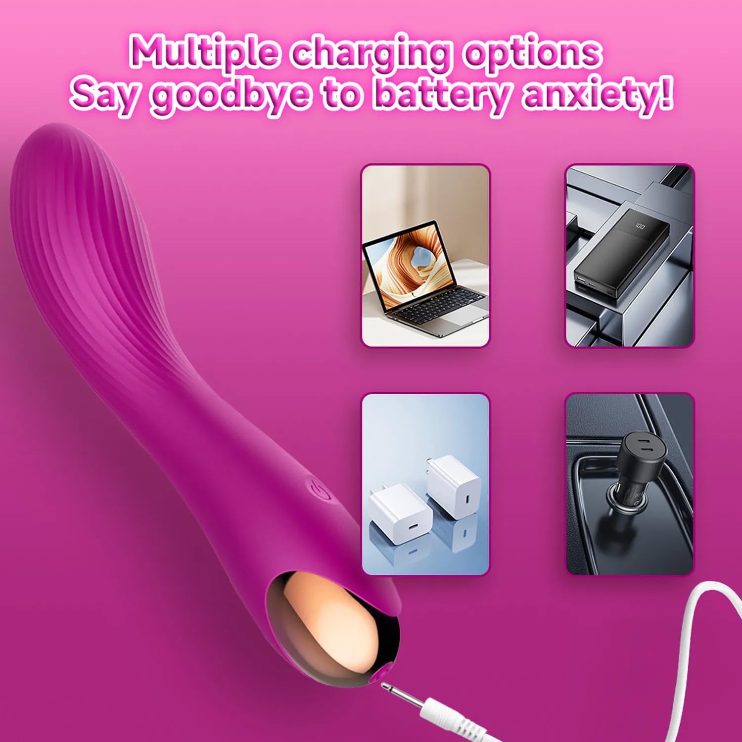 Handheld Cordless Workout Massagers with 20 Powerful Modes Electric Massage Tools Long Battery Life Portable Massagers for Back, Neck, Full Body Relief (Dark Purple) - Image 4