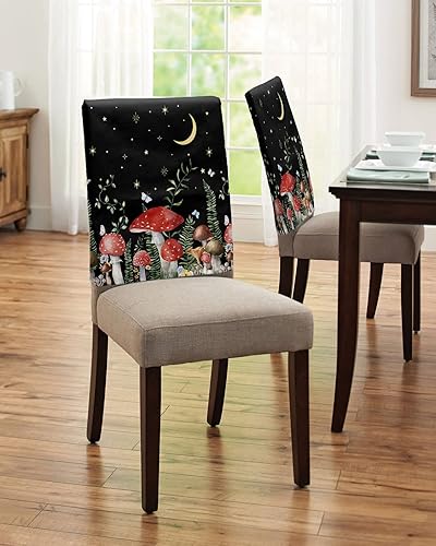 Miniatura 10 de Paquete de 4 fundas para respaldo de sillas de comedor con diseño de flores blancas, lavables, extraíbles, protectores de silla para bodas, fiestas,