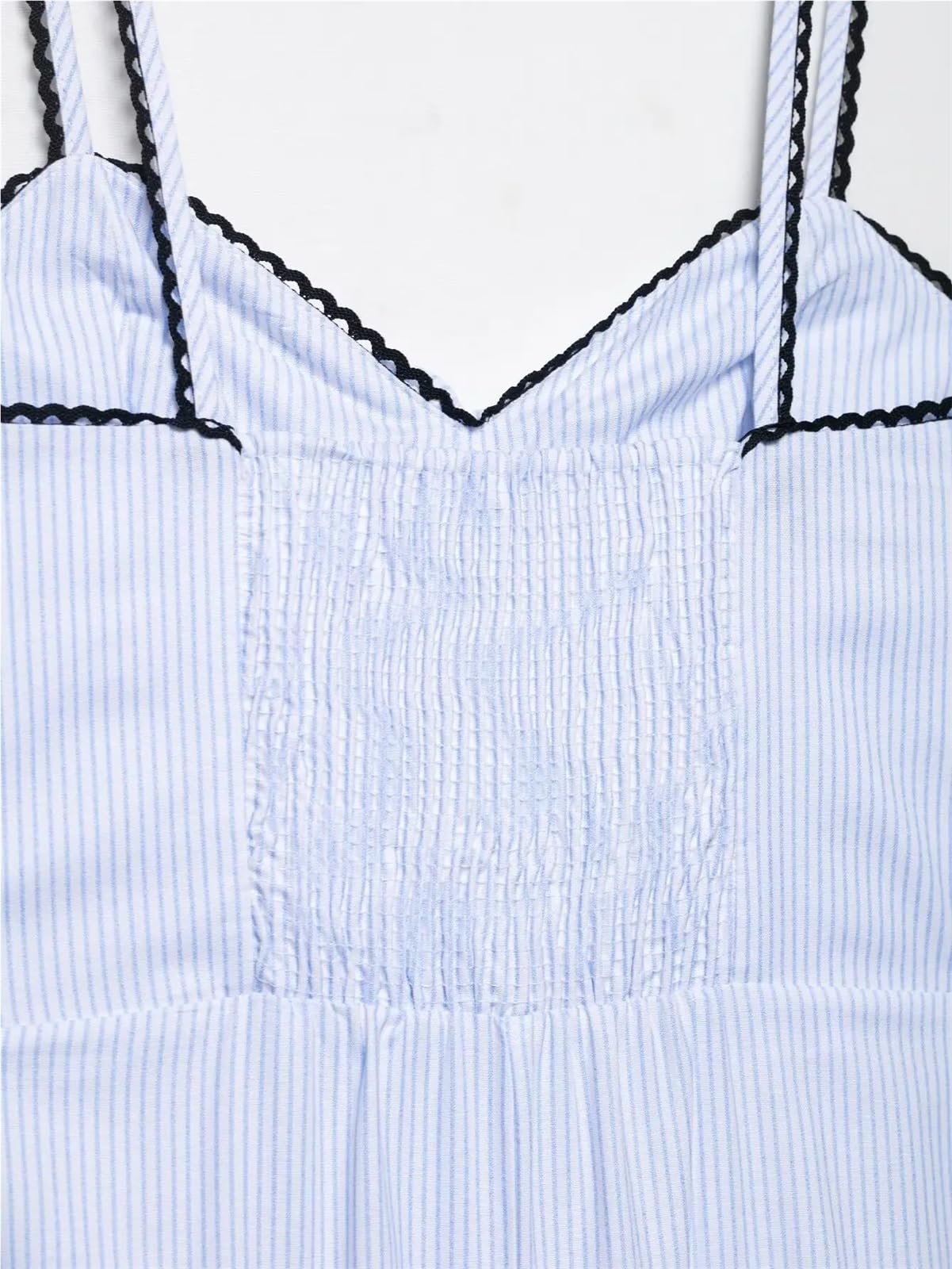 Fond De Robe Femme Robe mi-longue décontractée sans manches à bretelles et rayures for femme, confortable dos nu, collection été