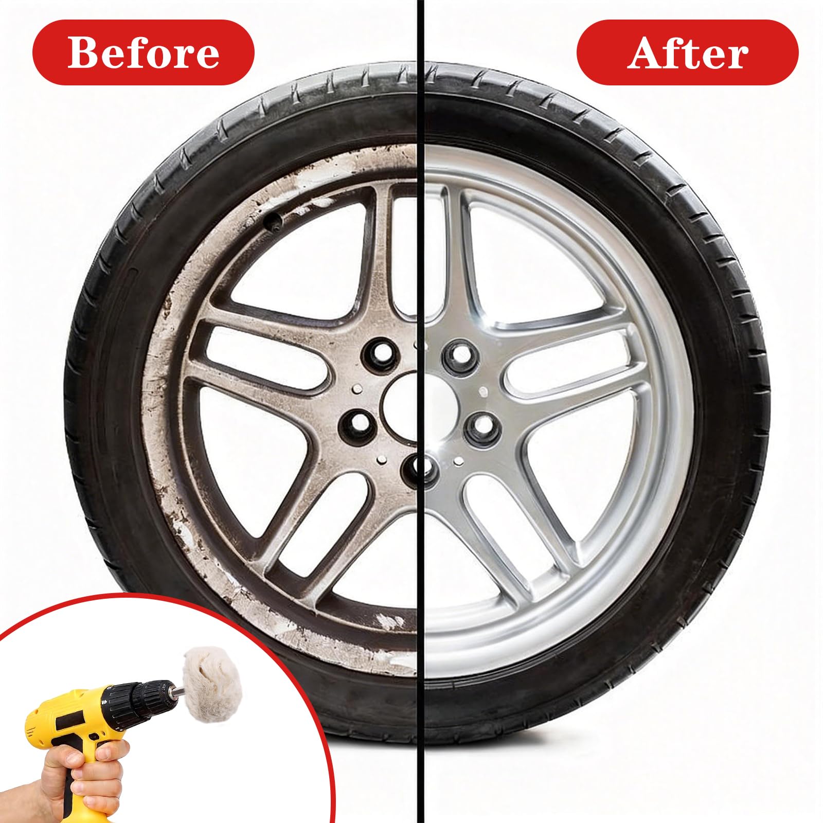 Buffing Wheels Kit - Polish Metal, Wood & More -3