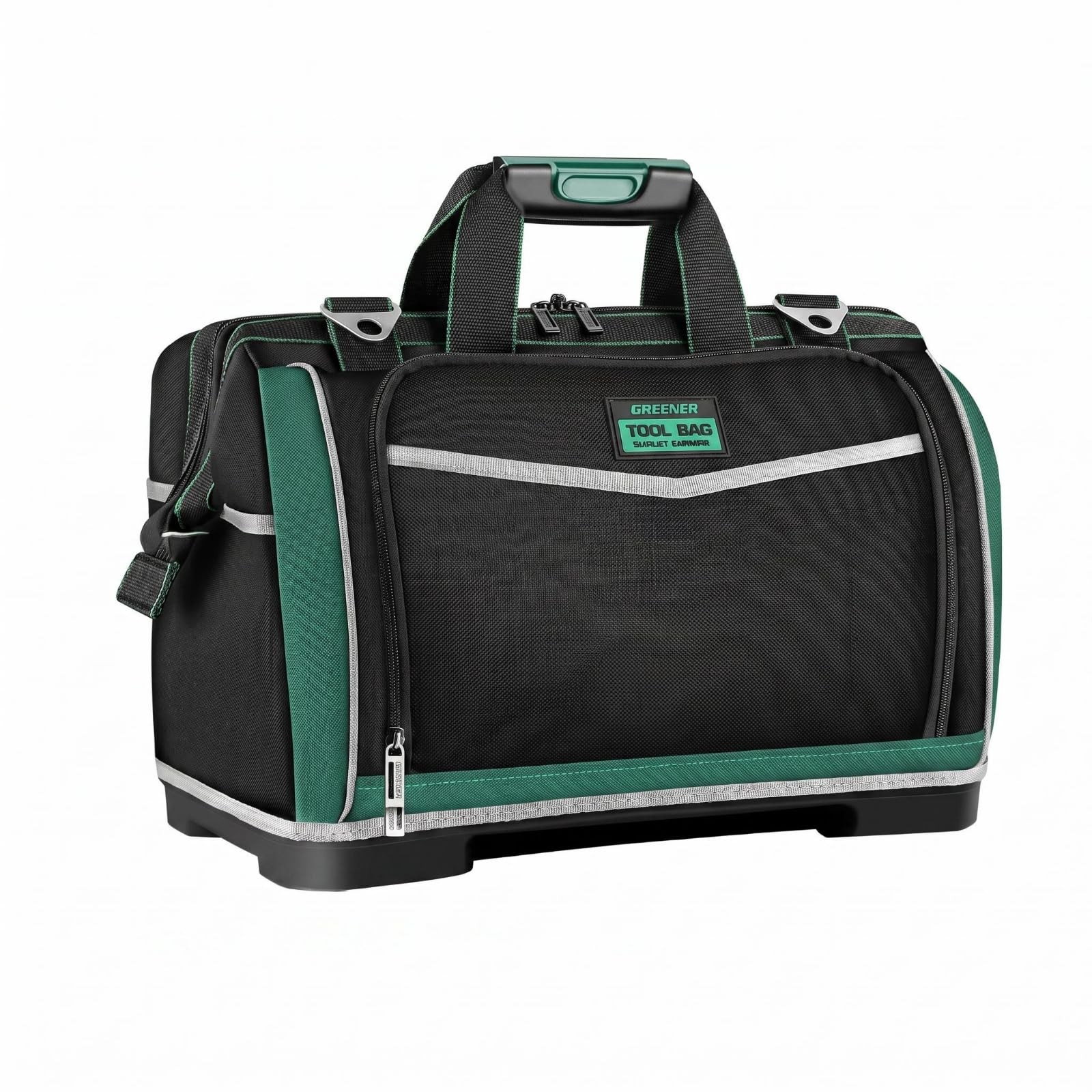 Oxford Cloth Tool Bag Reinforced Bottom Heavy Duty Tool Bag Multiple Pockets Utility Storage Wide Handles, 20 Inch, New Flagship-image-17