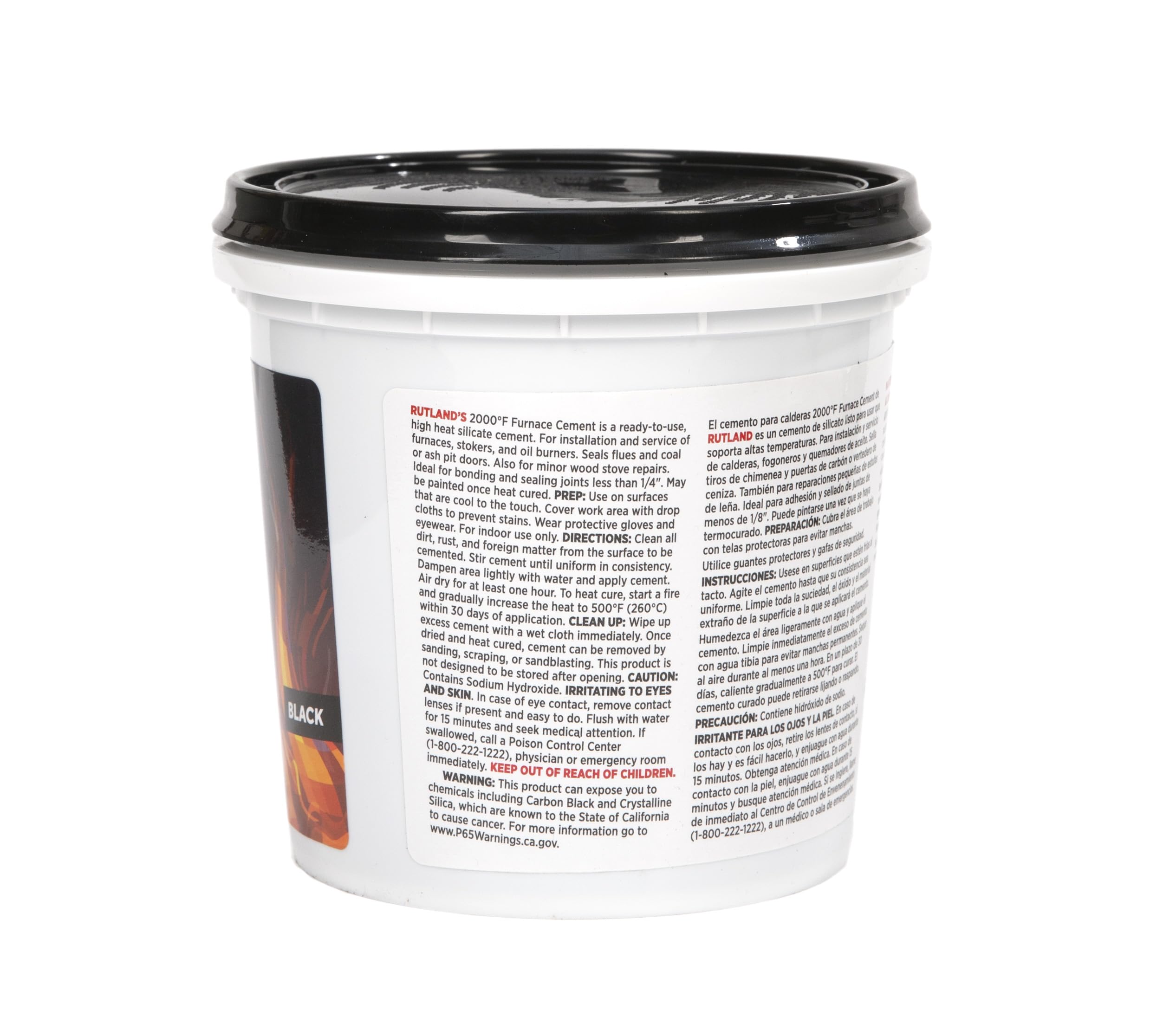 Rutland Products - Tubo de Cemento para Muebles, Color Negro