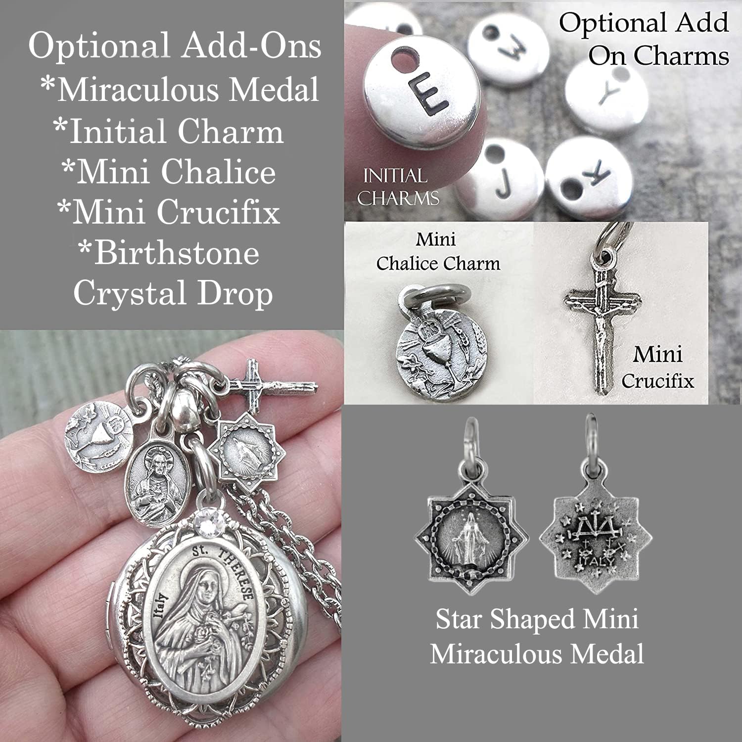 St. Veronica Locket Necklace, Patron Saint Confirmation Gift, Catholic Devotion Jewelry Gift - Image 5