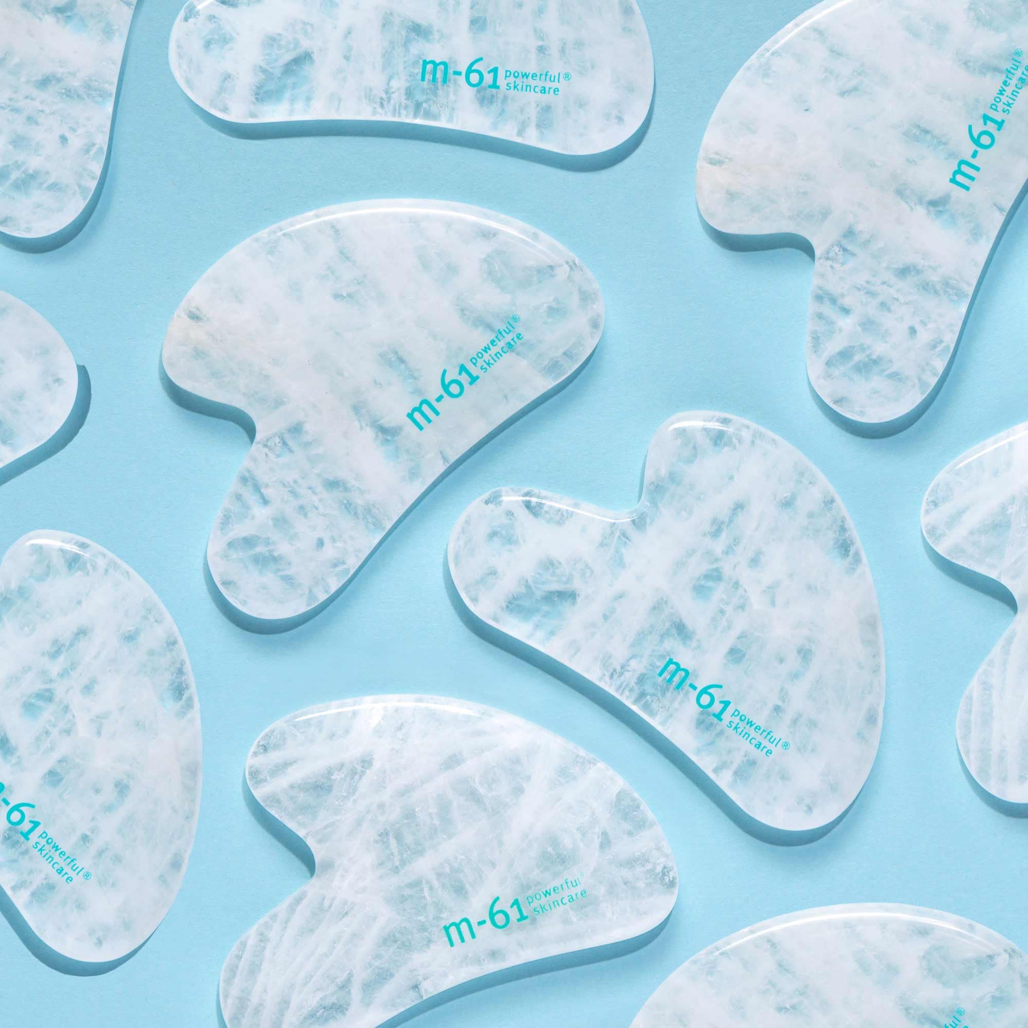 m-61 Clear Quartz Gua Sha | Facial Massage Tool To Stimulate Circulation, Decrease Inflammation. 100% Hand-Carved Natural Clear Quartz Stone.