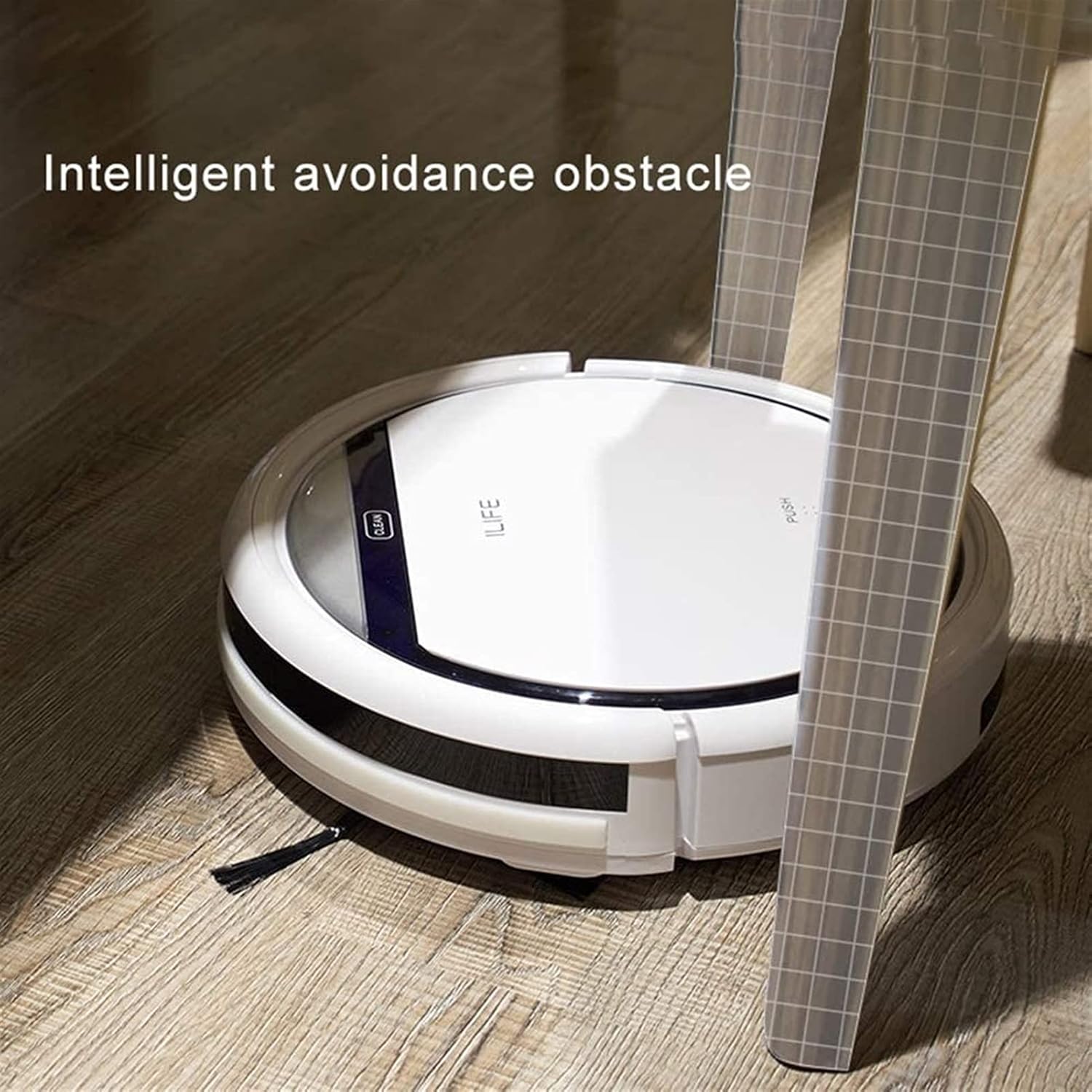 Robot Vacuum Cleaner - Strong Suction Robot Vacuum Self-Charging Robotic Vacuum Cleaner with 2600mAh Battery for Low-Pile Carpets Hard Floors and Pet Hair