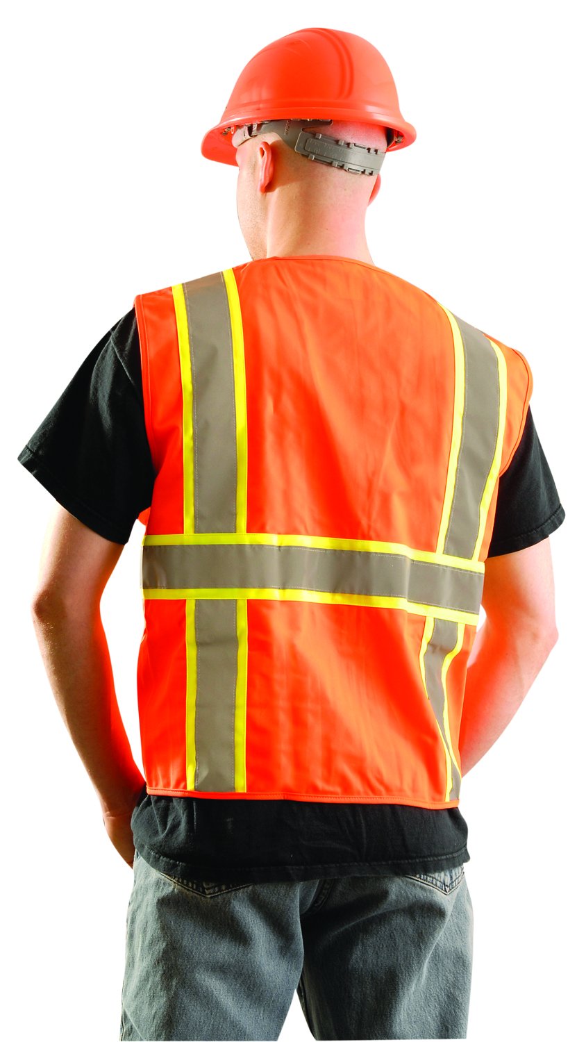 Occunomix Lux-atrans-oxl classique solide Bicolore gilets de tirage, XL, Orange