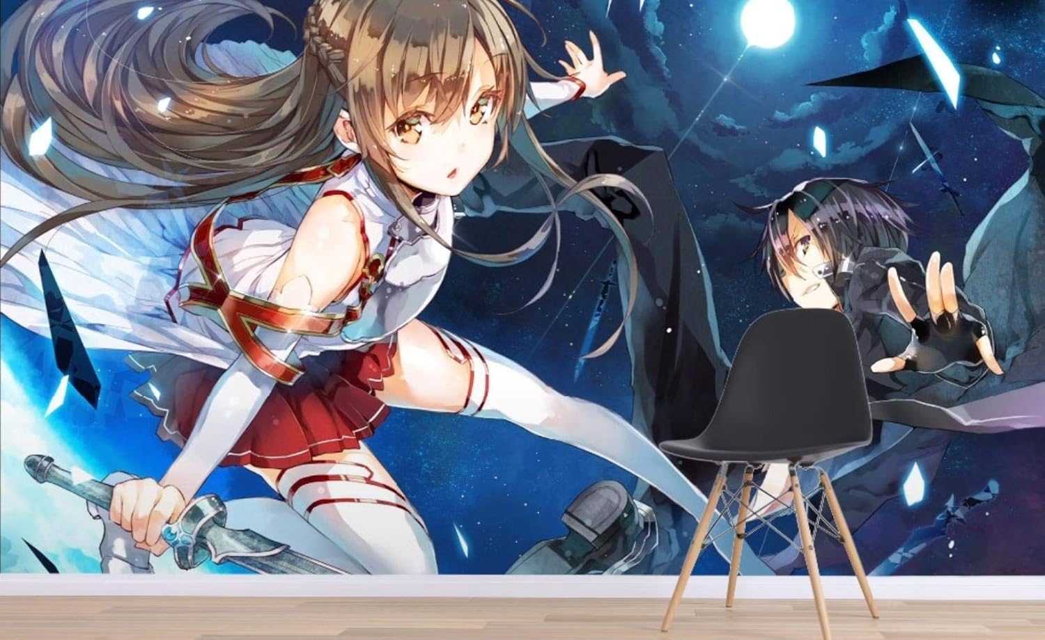 Sword Art Online Anime Custom Wallpaper Living Room Bedroom Mural 3d Tv Sofa Background 8x146cm x58 Inch Wxh Amazon Co Uk Diy Tools