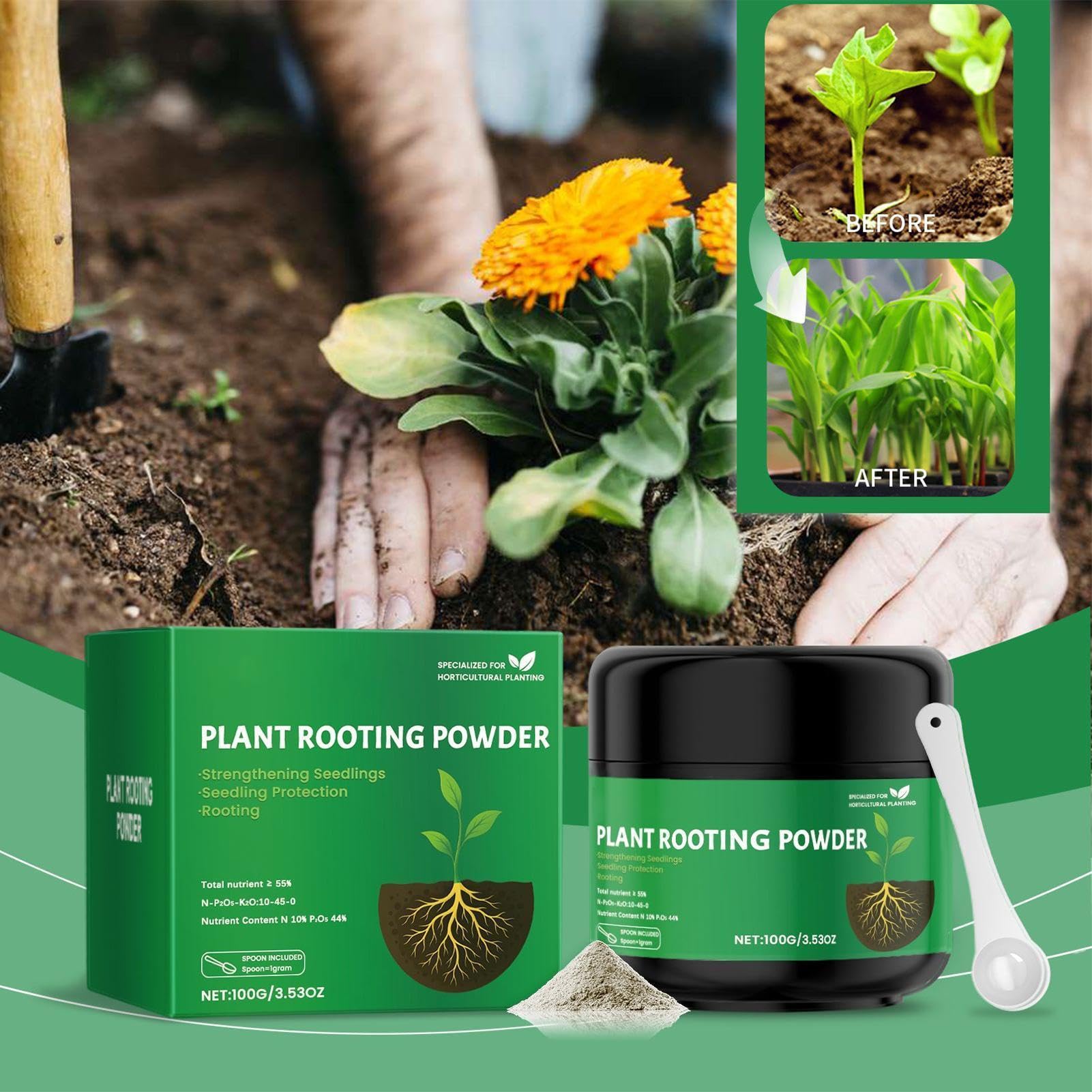 Revitalizador del suelo | nutrientes para el crecimiento de las plantas | Promotor del crecimiento de raíces - Para jardineros, agricultores, cultivadores, paisajistas, patios, granjas, huertos