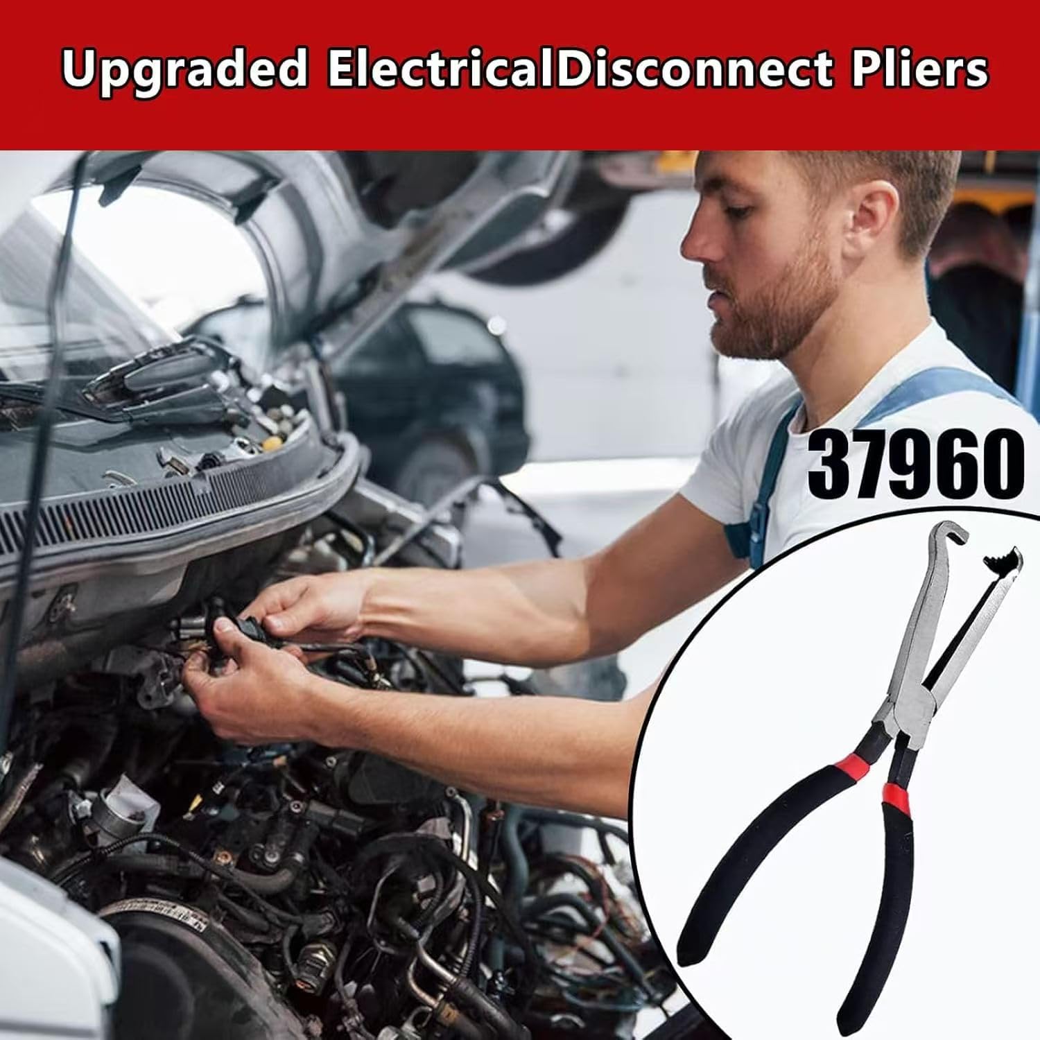 Automotive electrical disconnecting pliers,LISLE disconnecting pliers, Automotive electrical plug connector disconnecting tool, fuel wire disconnecting repair tool (1* straight +1 * 60°)