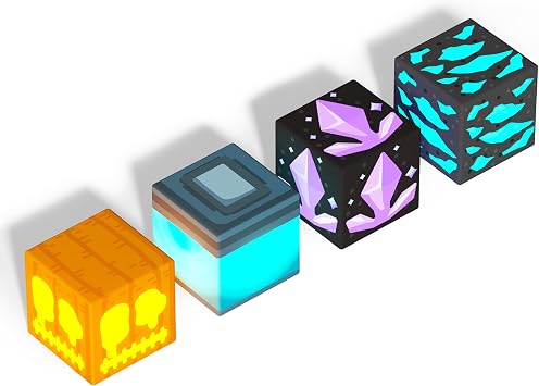 GobiDex 4PCS Lighting Magnetic Blocks, STEM Building Sensory Toys for Kids, Compatible with All 1 inch Magnetic Building Block Sets
