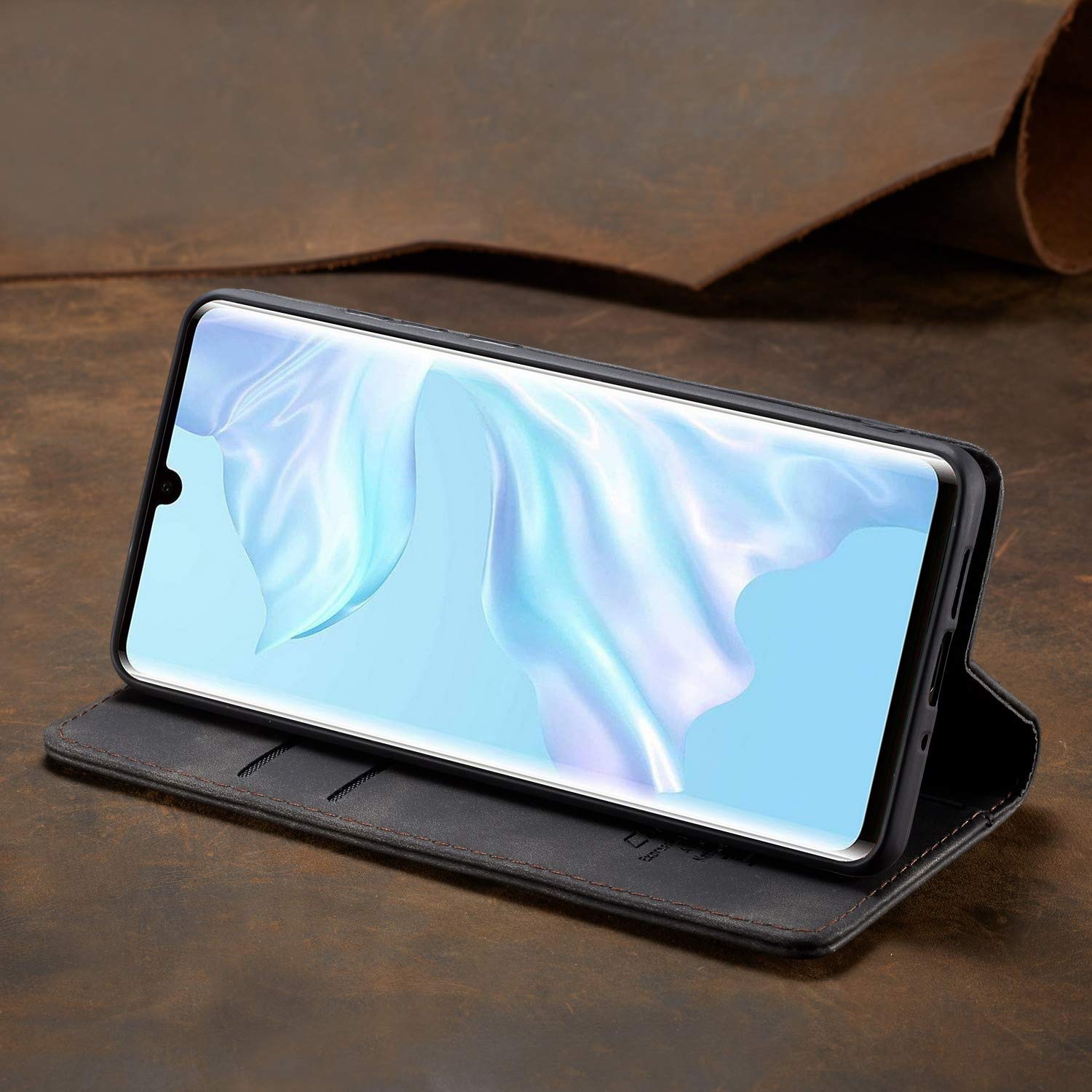 Funda Para Iphone 14 Con Tarjetero Y Función Atril De Piel Y Tpu, Color