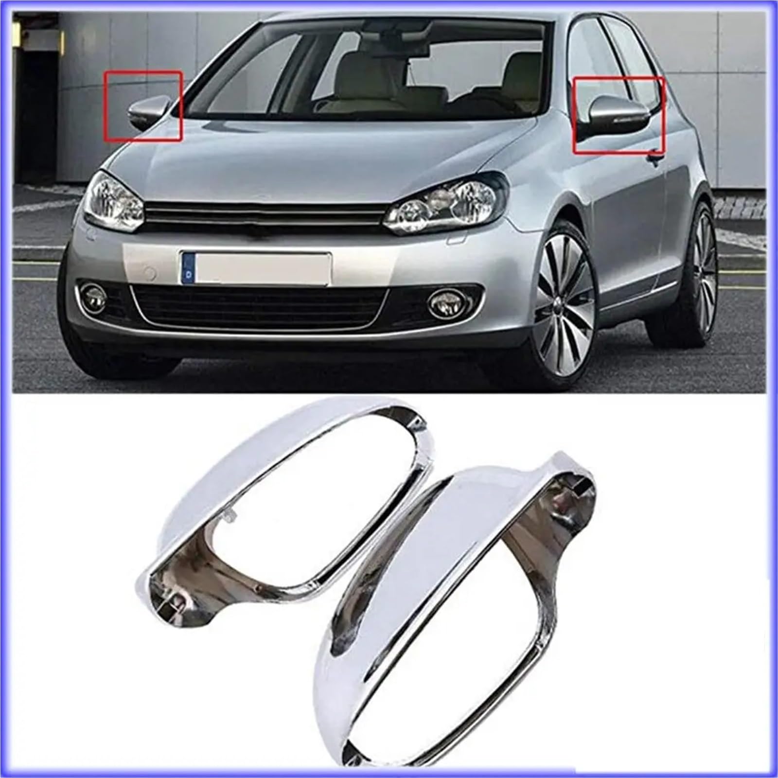 Osłony Lusterek Wstecznych Pasuje do Golfa MK5 Passata B6 Jetty MK5 Chromowane osłony lusterek bocznych