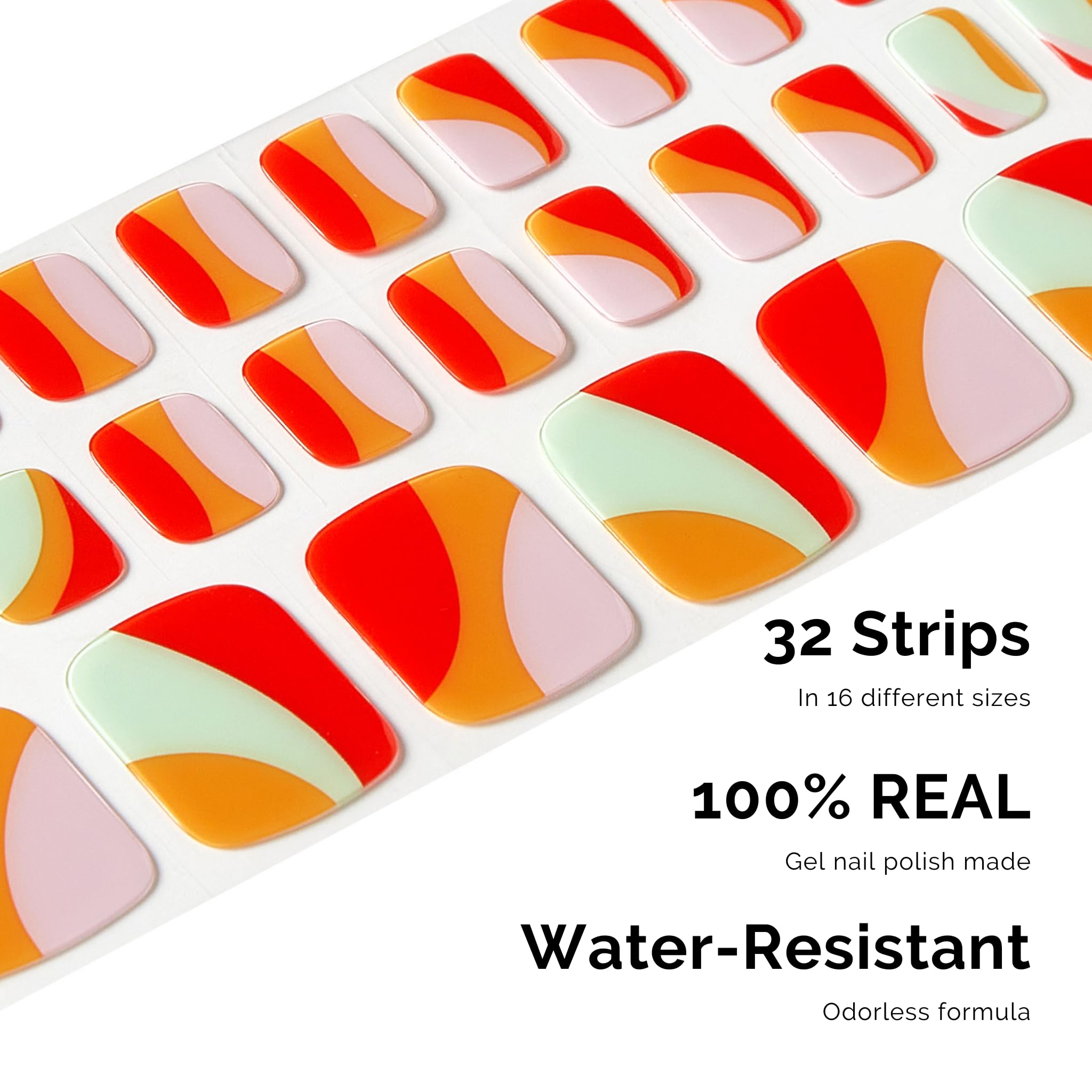 NAILOG Semi Cured Gel Nail Strips, Toe Nail Polish Strips with Glossy Gel Finishing, Lollipop - Image 3