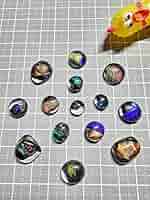 ⑥❣️蘭❣️★Ｎｏ1208 ガラスナギット★くっ付きダイクロ★14個 ⑥❣️蘭❣️☆No1208 ガラスナギット☆くっ付きダイクロ☆14