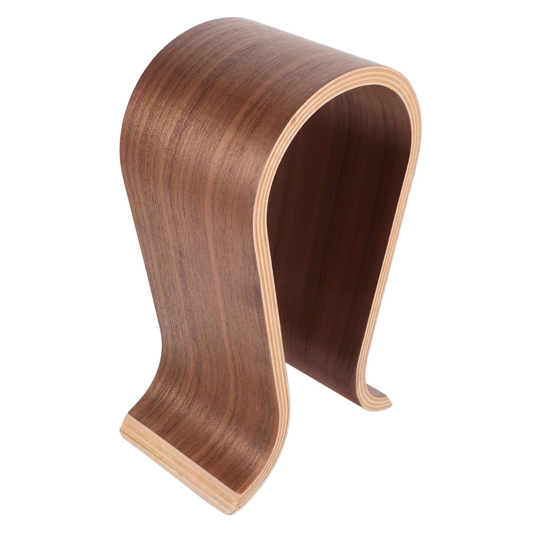 Lurrose Stand per Cuffie in Legno U Supporto da Tavolo per Auricolari Gancio per Cuffie Compatibile la Maggior Parte dei Modelli Design Anti-foratura Facile da Usare e Organizza lo Spazio