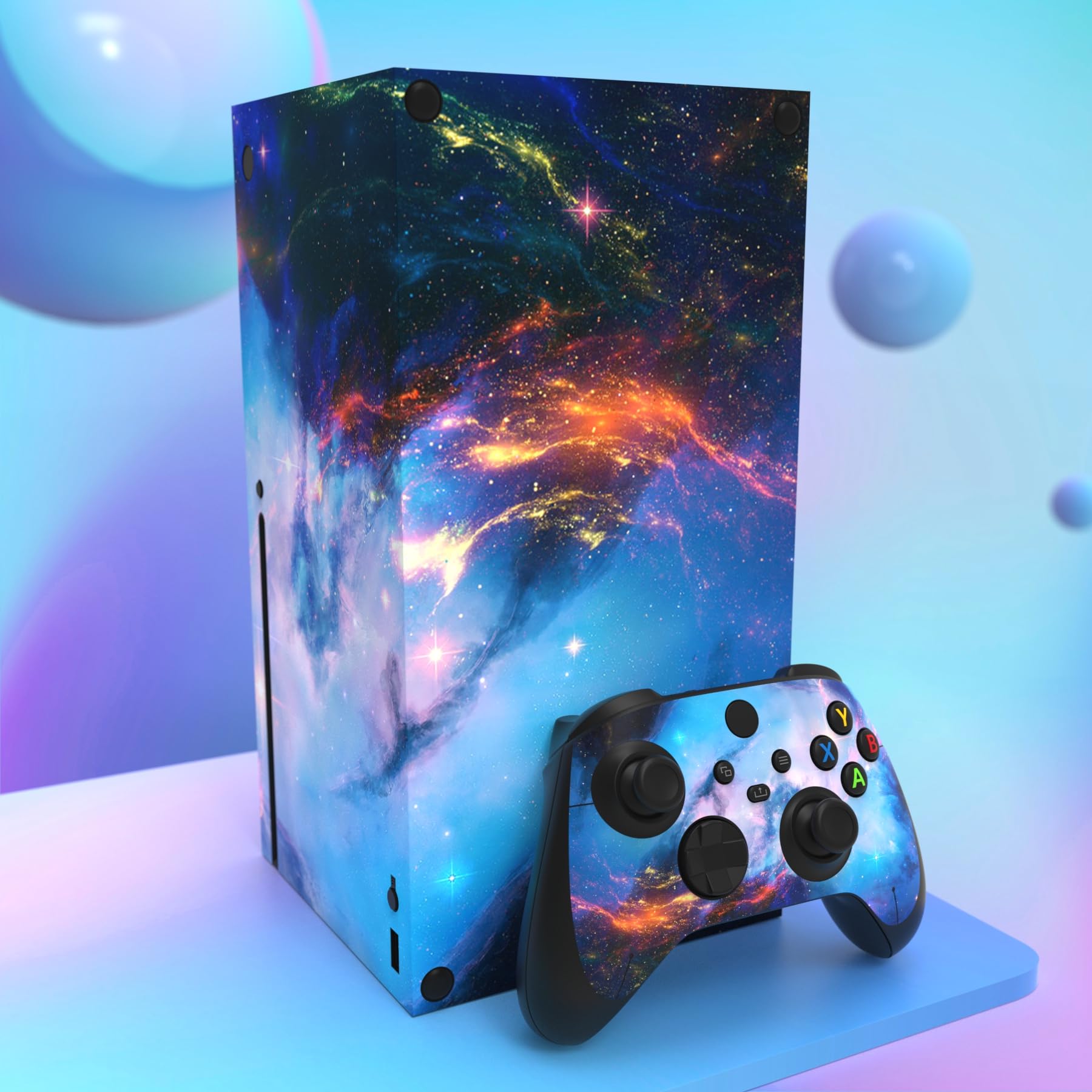 PlayVital Adesivo Skin per Xbox Series X Console&Controller Sticker Decal Cover Vinile per Xbox Series X-Ingranaggi&Graffi - 4