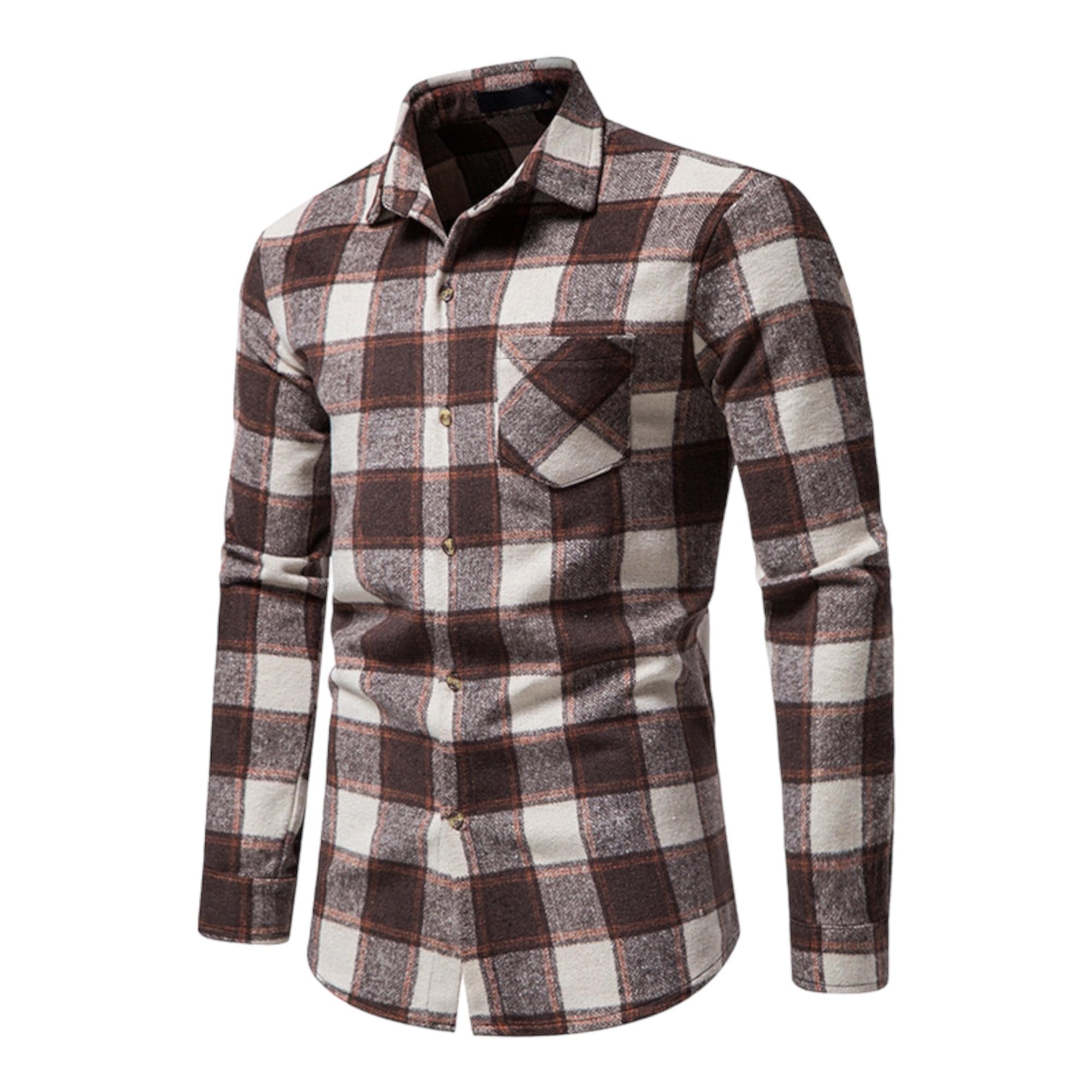 SK Wild Ones Camisa de leñador de franela para hombre, camisa de caza, camisa de cuadros para hombre, camisa de senderismo, camisa de pesca informal, transpirable, con botones, para exteriores,