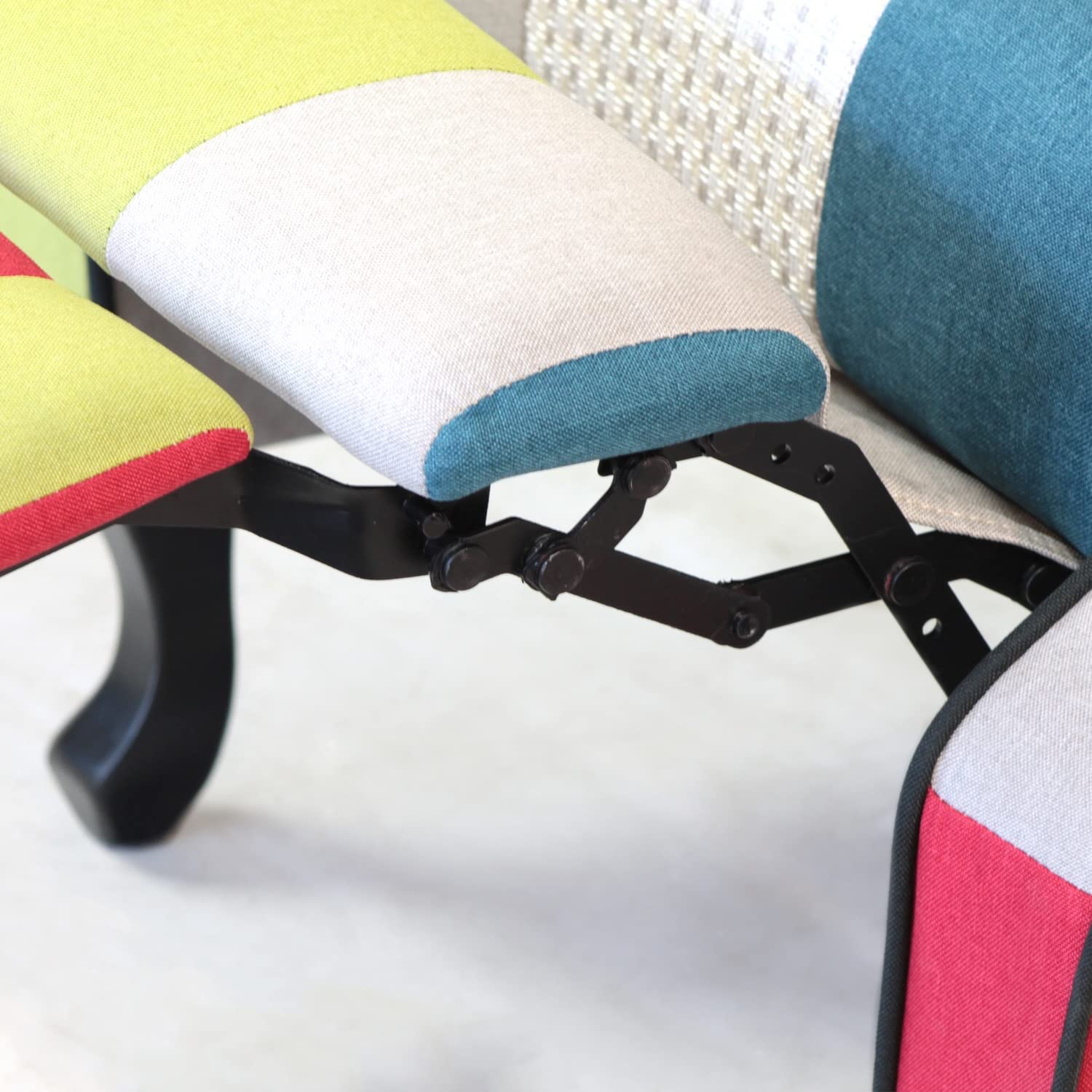 Brigros WeHome - Poltrona Relax Reclinabile Con Seduta Ergonomica In Tessuto, Poltrona Letto, Schienale Regolabile, Poltrona Reclinabile Per Arredo Salotto, Soggiorno e Ufficio (Patchwork, Patchwork)