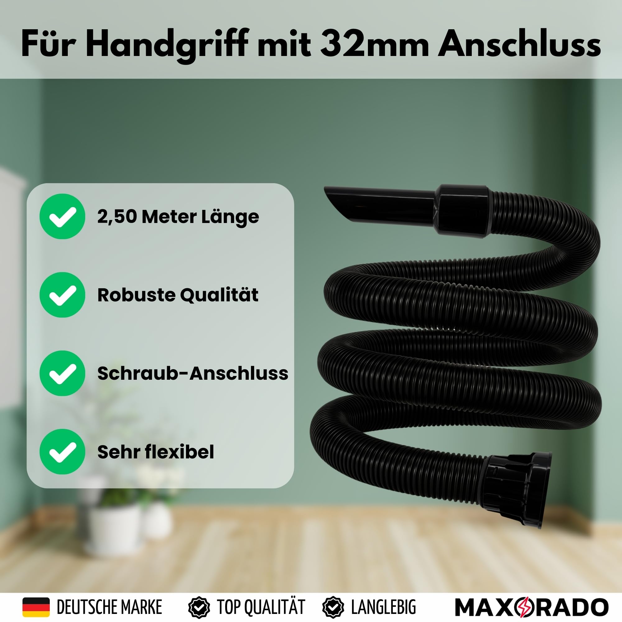 Maxorado Reserveonderdelenset voor Numatic Henry Hetty James Basil David Edward George I vloerzuigmond slang stofzuigerbuis parketborstel I stofzuigerbuis 32 mm reserveonderdeel HVR200 NVH180