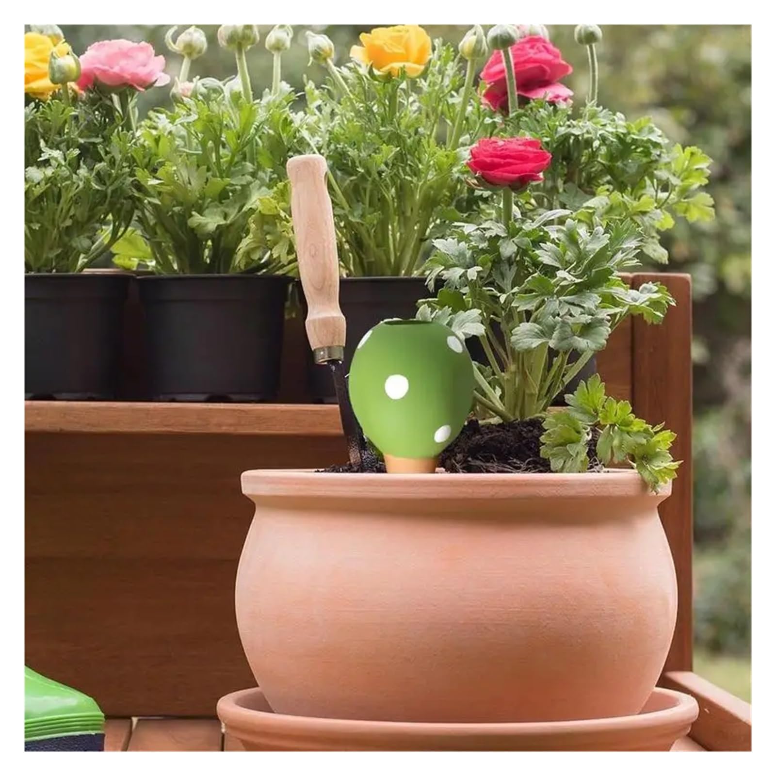 4 stücke Bewässerung Stakes Automatische Terrakotta Urlaub Anlage Waterer Globen Dot Design Töpfe Waterer Geräte
