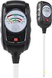 Kit de teste de solo 3 em 1, medidor de umidade do solo/medidor de pH do solo/testador de fertilidade do solo, medidor de umidade do solo para jardim, fazenda, ambientes internos, externos e