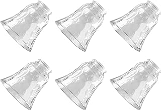 Ciata Lighting - Sombra de vidrio tradicional de campana de repuesto para ventiladores/accesorios de pared, paquete de 6 (...