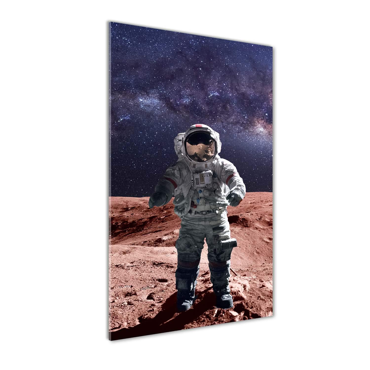 Tableau Décoratif Sur Verre Trempé 100x50 Cm - Motif Vaisseau Spatial Cosmos - Style Moderne