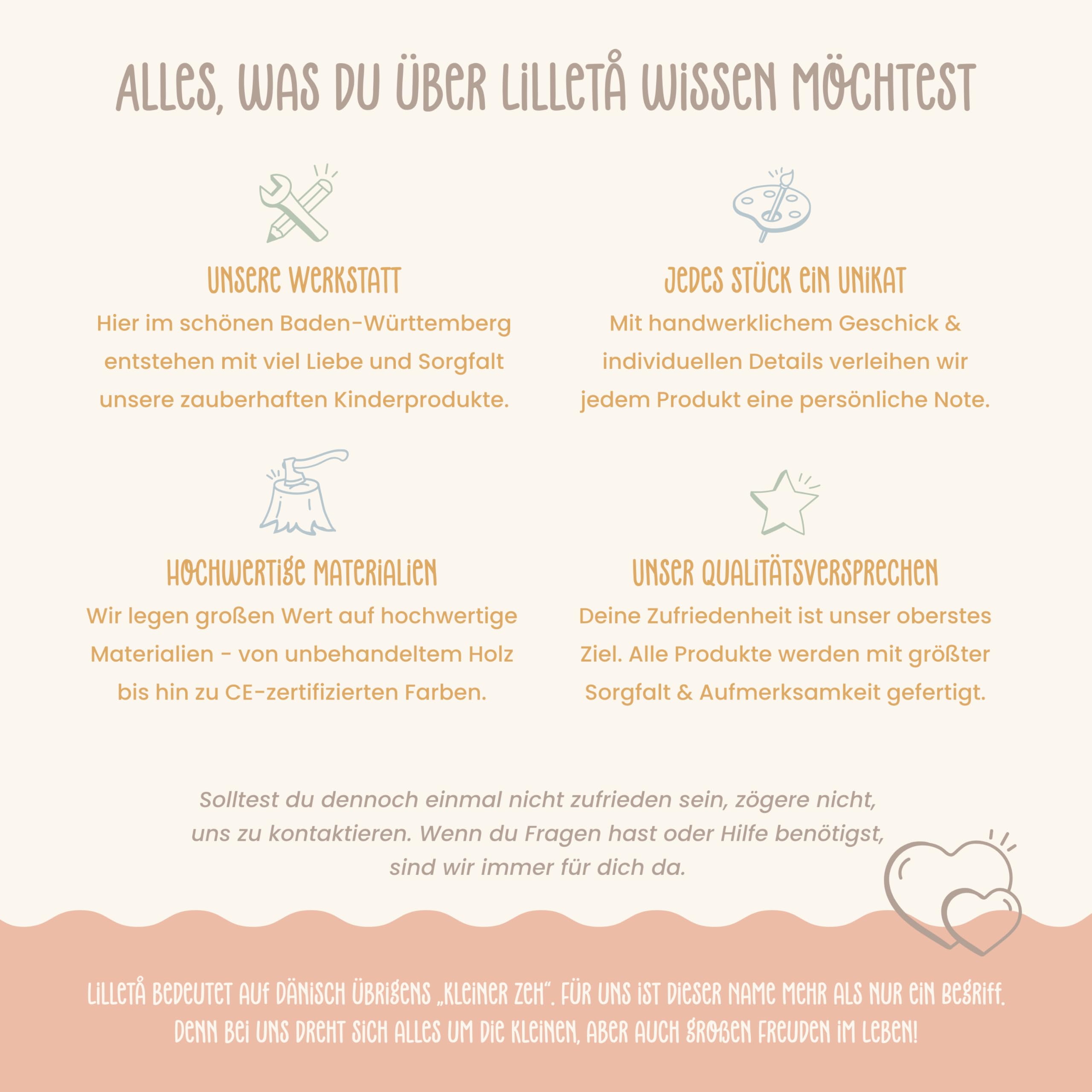 Lilletå ® Erinnerungsbox Taufe (001.09) - Blumenkranz - Erinnerungskiste Baby - Hochwertigem Farbdruck - Kind Erinnerungsbox Holz - Geschenk Geburt Mädchen Junge