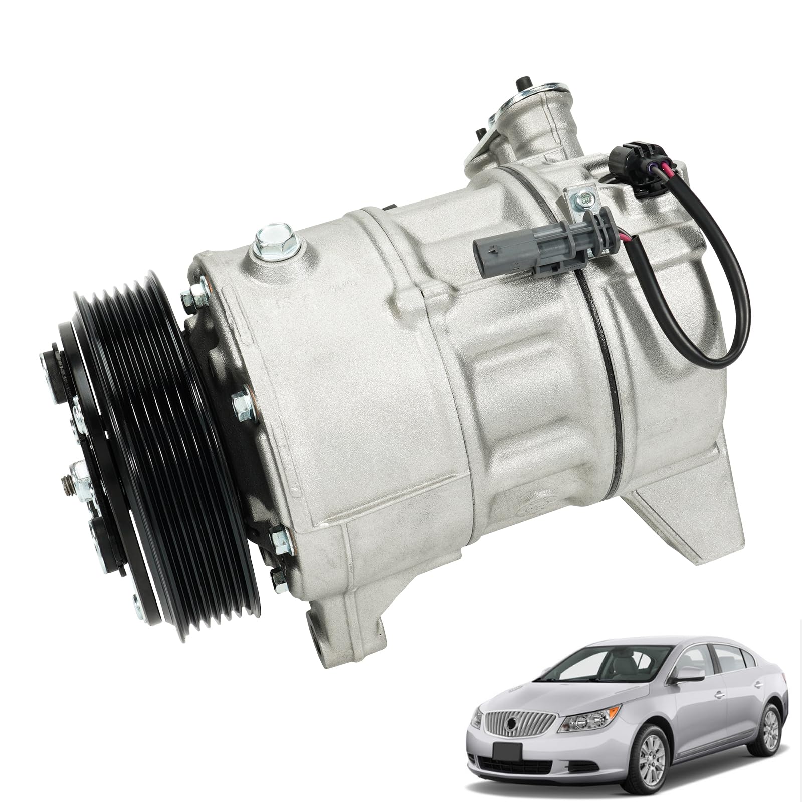 LEAPTREND 19352553 Air Conditioning Compressor with Clutch AC A/C Compressor Compatible with Buick LaCrosse 3.6L 2012 Cadillac SRX 3.6L 2012-2016 Replace CO22224C 19354656 19419921