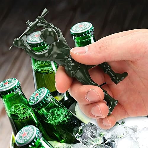 Miniatura 8 de Abrebotellas de cerveza, abridor de botellas de vino creativo 3D hombre del ejército abrebotellas de vino, abridor de botellas de fácil apertura,