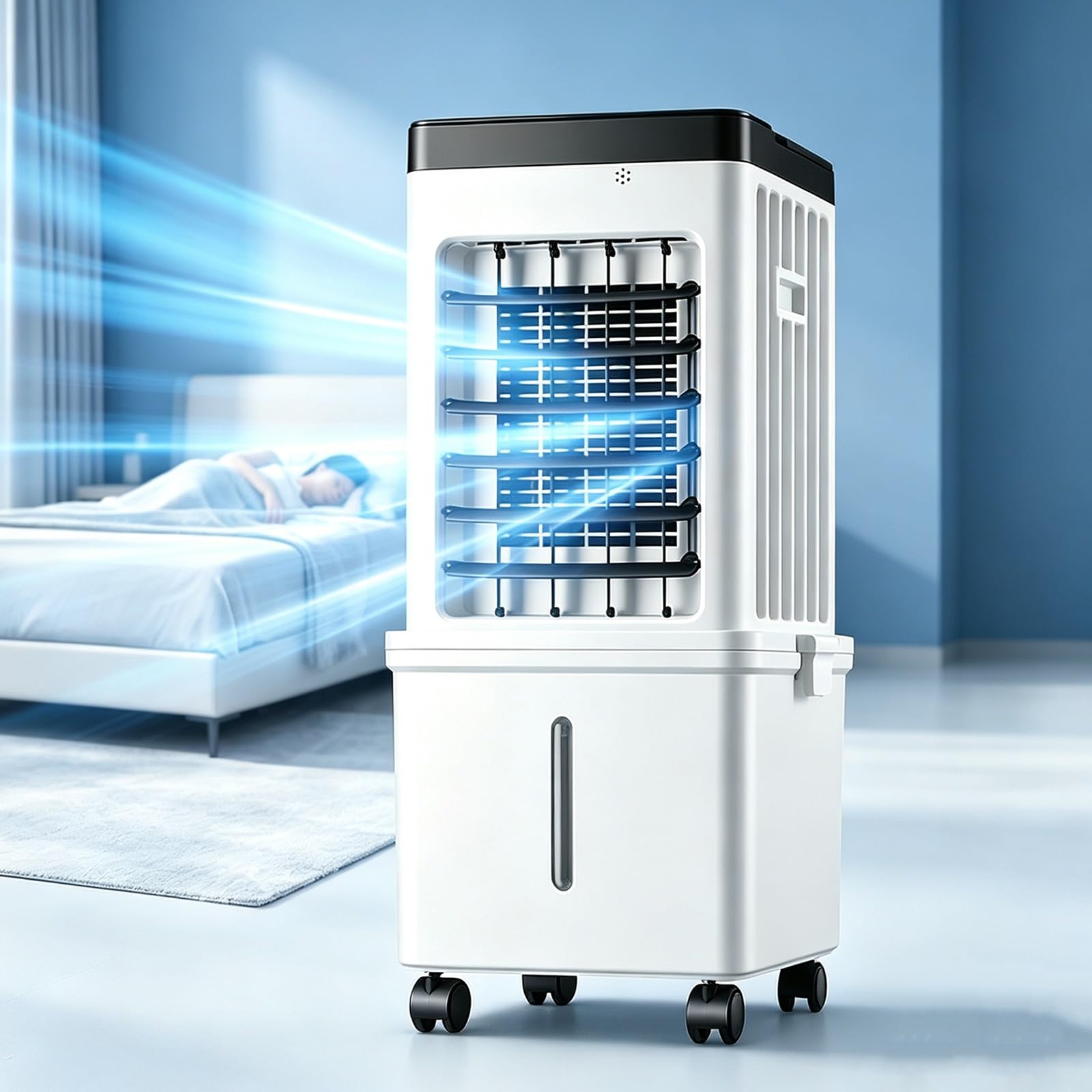 Aire acondicionado evaporativo con temporizador contra el calor