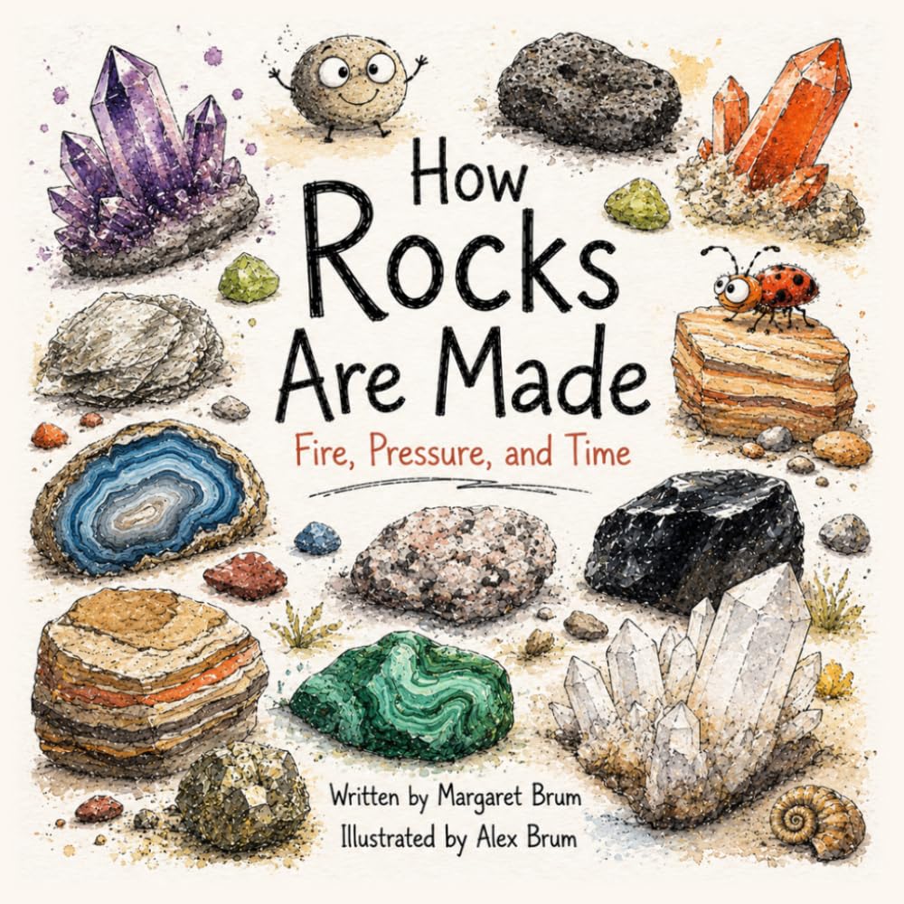 How Rocks Are Made - Fire, Pressure, and Time: A Children’s Guide to Rocks, Crystals, Volcanoes, Fossils, and Earth’s Hidden World (What, How, Why — Big Questions for Curious Minds)