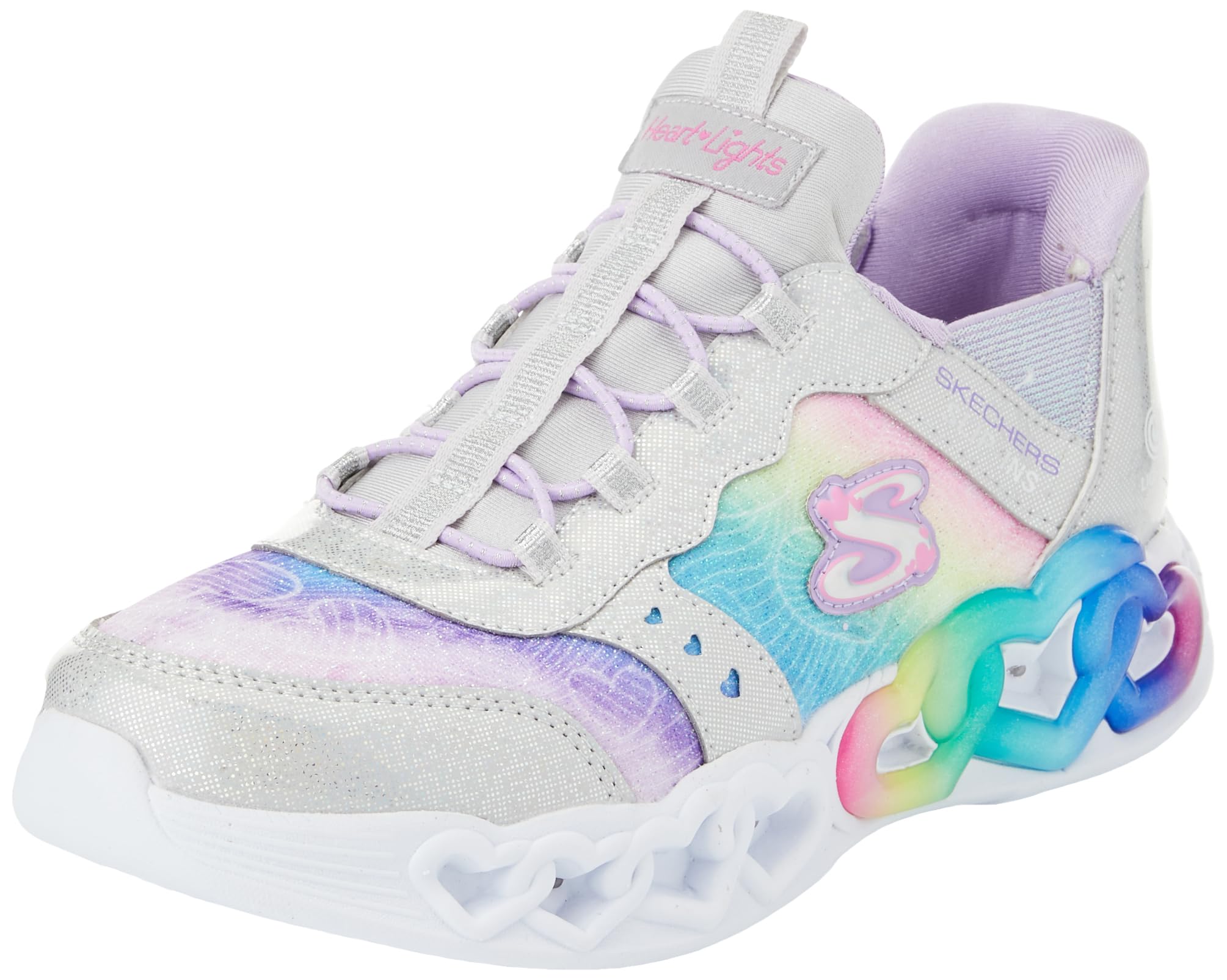 Skechers Infinite Heart Lights Eternal Shimmer, Zapatillas NiƱas