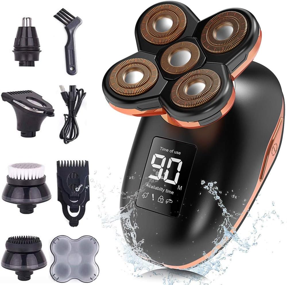 Electric Shaver for Men, Dee Banna 5D 5 in 1 Head Shavers for Bald Men Rotary