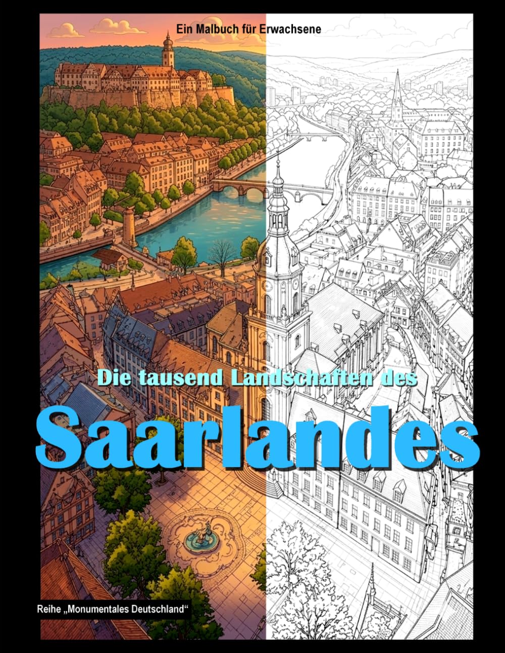 Die tausend Landschaften des Saarlandes: Ein Malbuch für Erwachsene (Monumentales Deutschland)