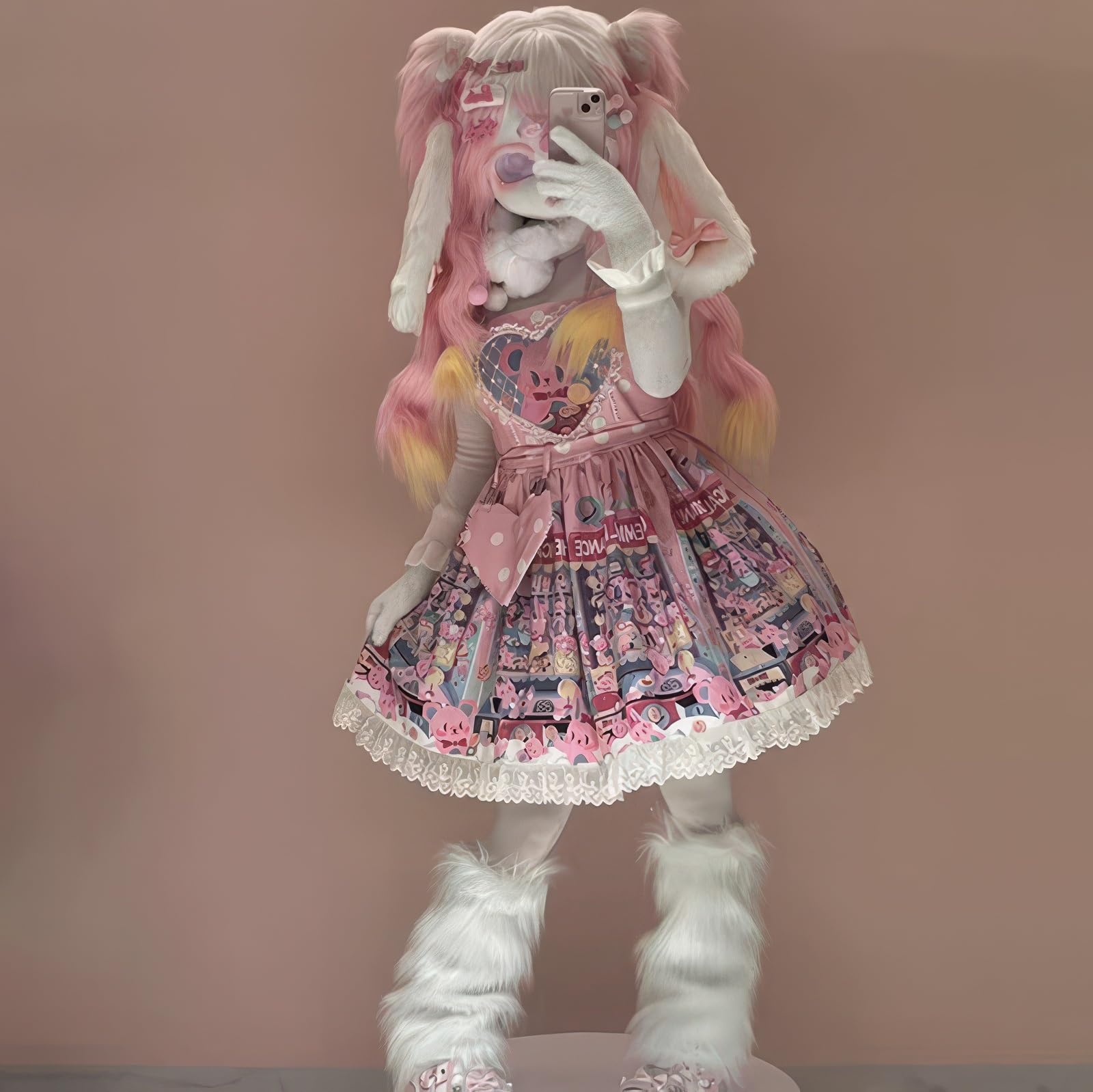 Akcesoria do obuwia Kig Fursuit futrzane sztuczne futro cosplay długie włosy buty i skarpetki Japońskie długie ciepłe buty i skarpetki