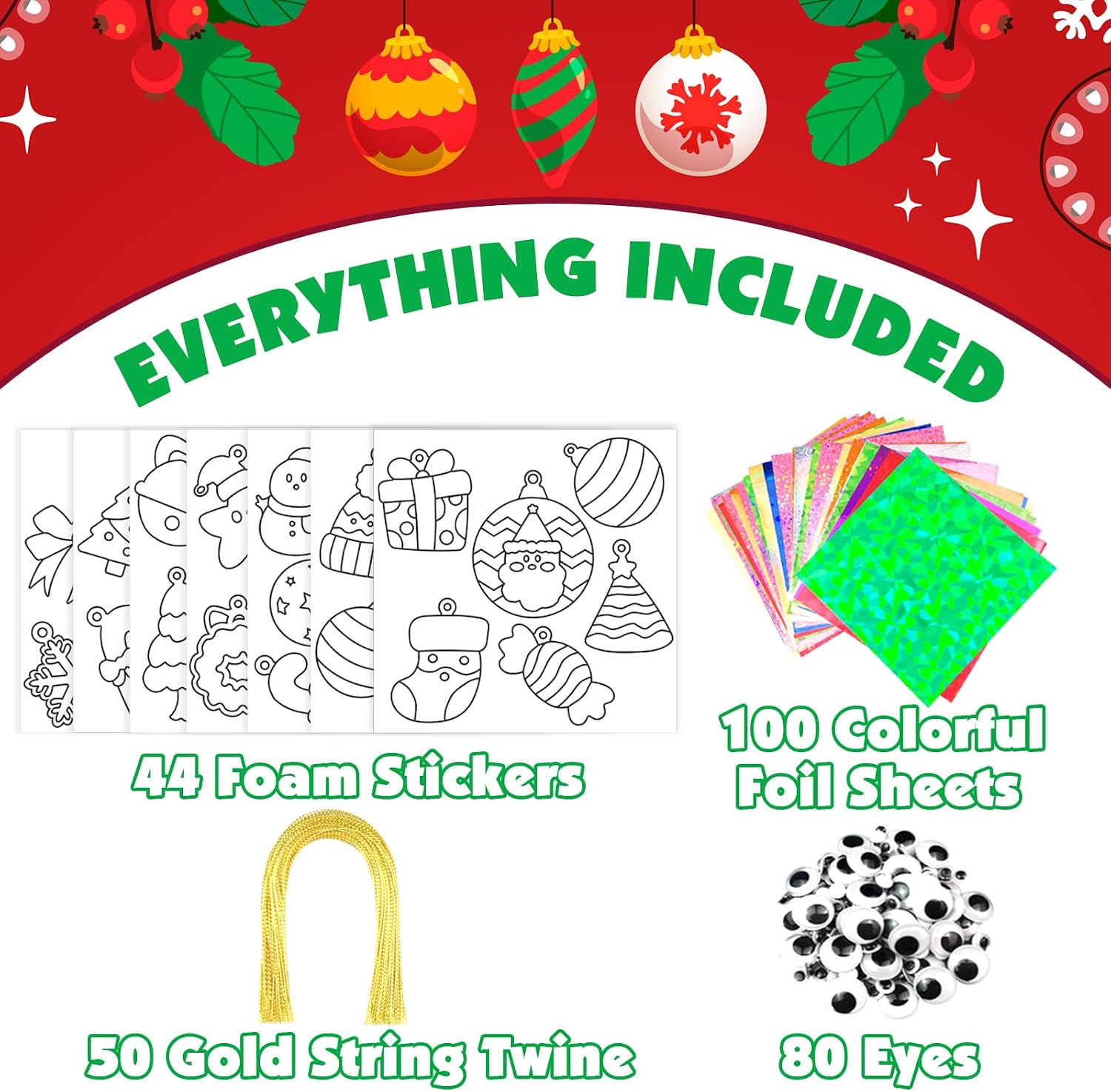 Ajazper Christmas Foil Handicraft Kids Christmas