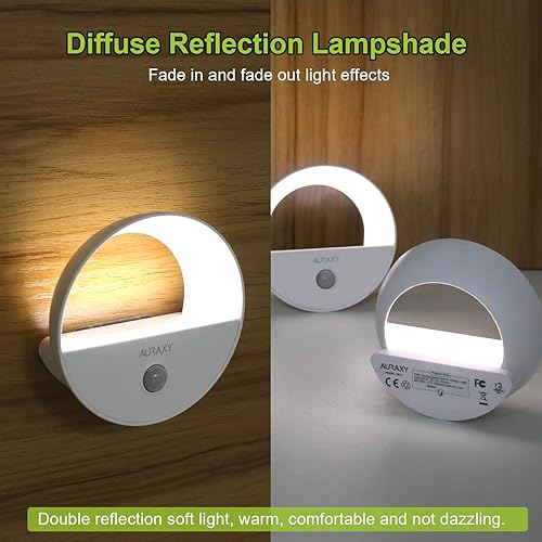 Miniatura 5 de Luz nocturna recargable con sensor de movimiento, luces nocturnas con batería, luz LED blanca fría, luz magnética con sensor de movimiento, con