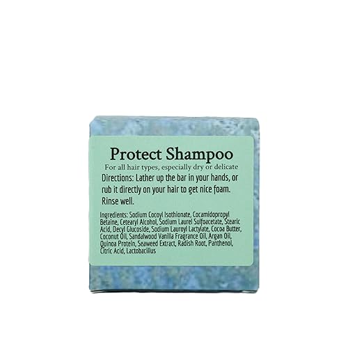 Miniatura 6 de Barra de champú  SANDALWOOD VAINILLA para cabello seco, delicado o teñido  Con aceite de argán y algas marinas  Libre de sulfato, silicona,