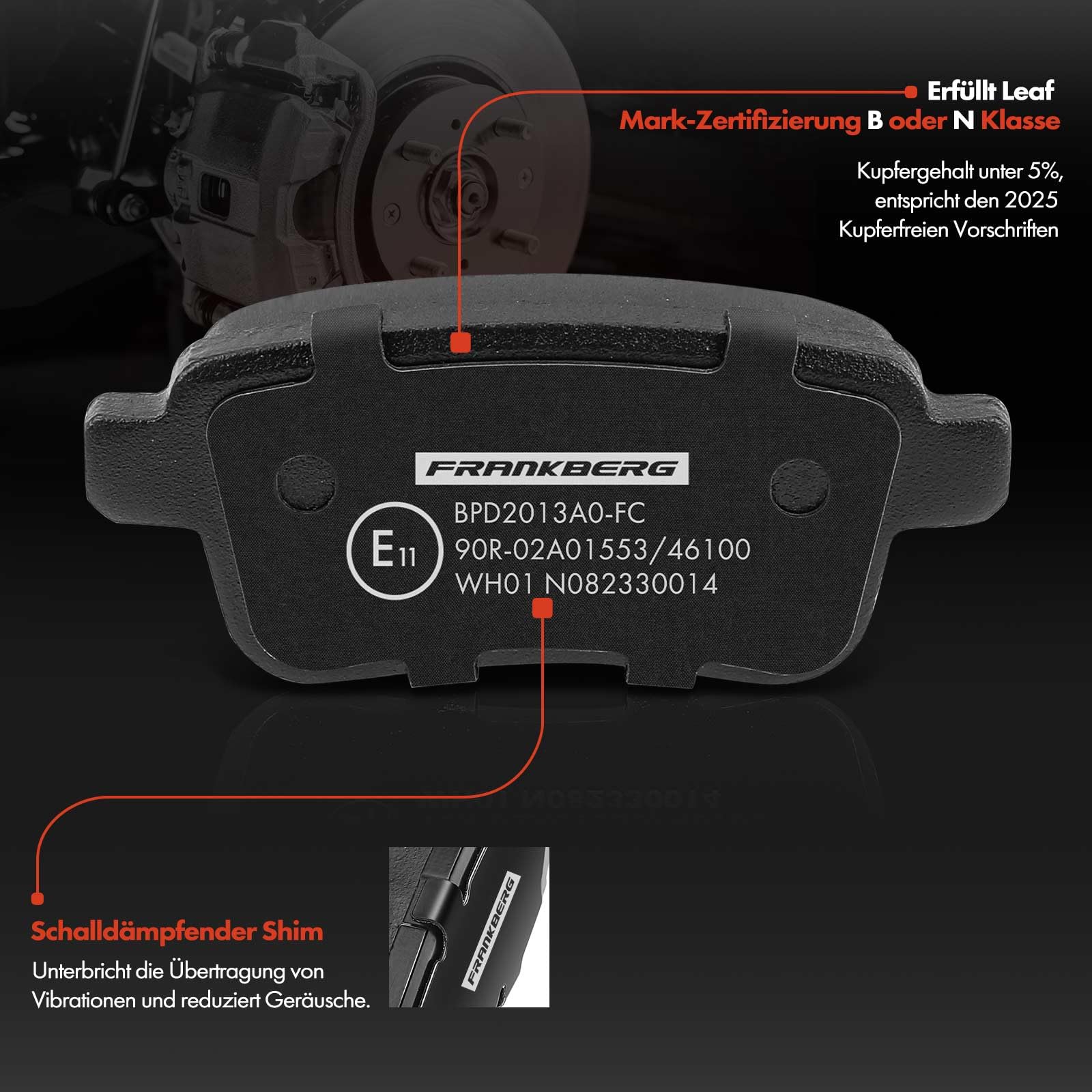 Frankberg Discos y pastillas de freno traseros de 274 mm 7701209869 | Compatible con: K.a.n.g.o.o/Grand K.a.n.g.o.o KW0/1, K.a.n.g.o.o Express FW0/1, K.a.n.g.o.o Be Bop KW0/1