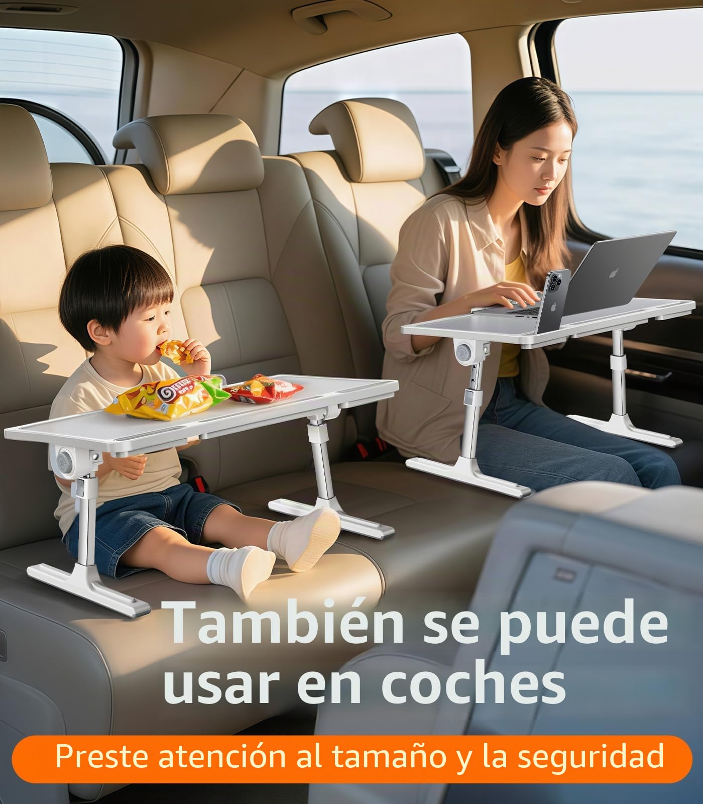 Mesa de cama plegable para ordenador portátil, altura ajustable, para cama, mesa de tablet, soporte para ordenador portátil, compatible con portátiles de 17 pulgadas, para sofá, bandeja