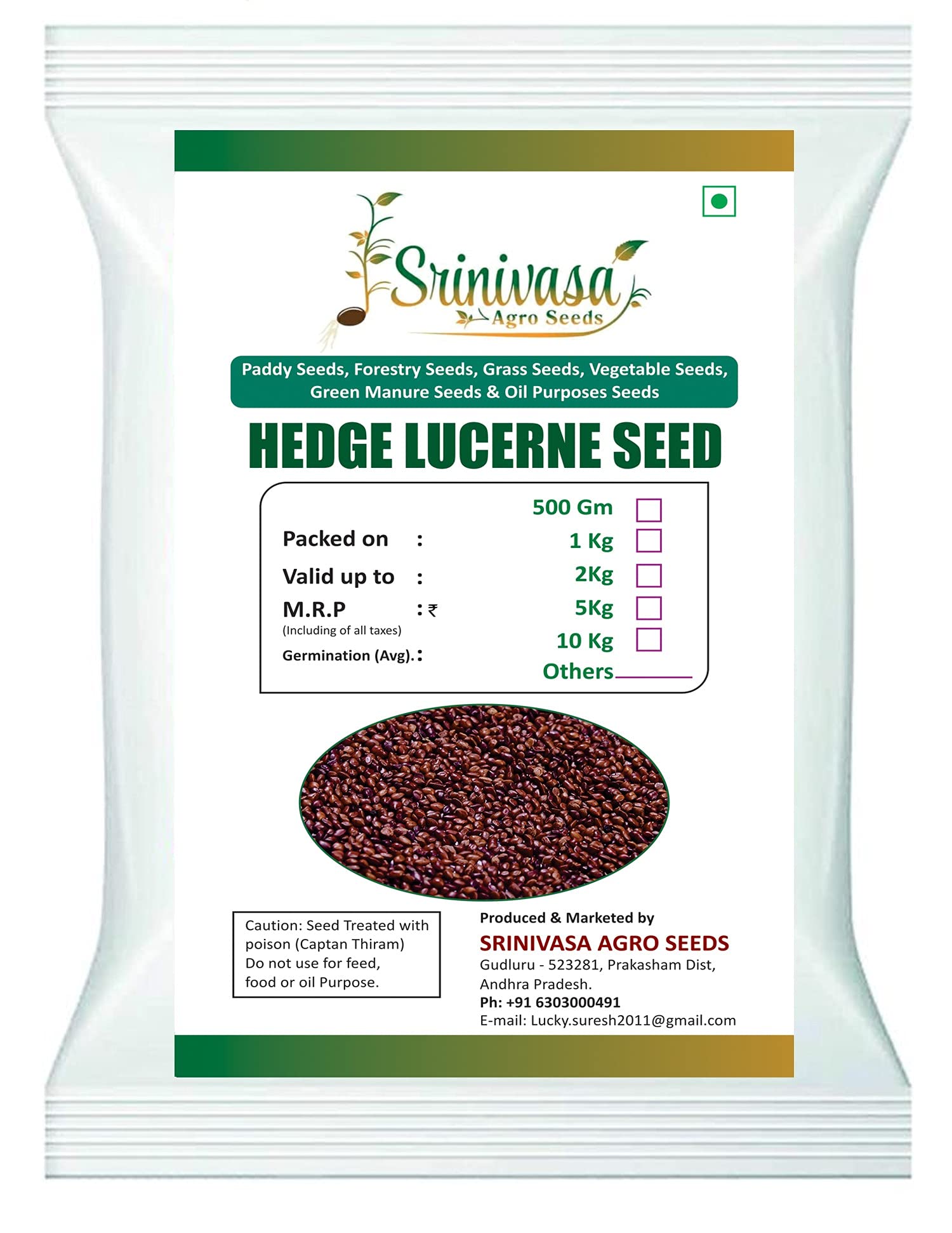Srinivasa Agro Seeds Hedge Lucern/Velimasal Seeds, 500g (B09FL8FNCZ) Amazon Price History, Amazon Price Tracker
