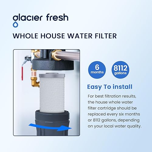 Miniatura 4 de GLACIER FRESH Fortitude V2 Series - Filtro de repuesto para bacterias de sedimentos, carbonozinc que inhiben las bacterias de triple propósito,