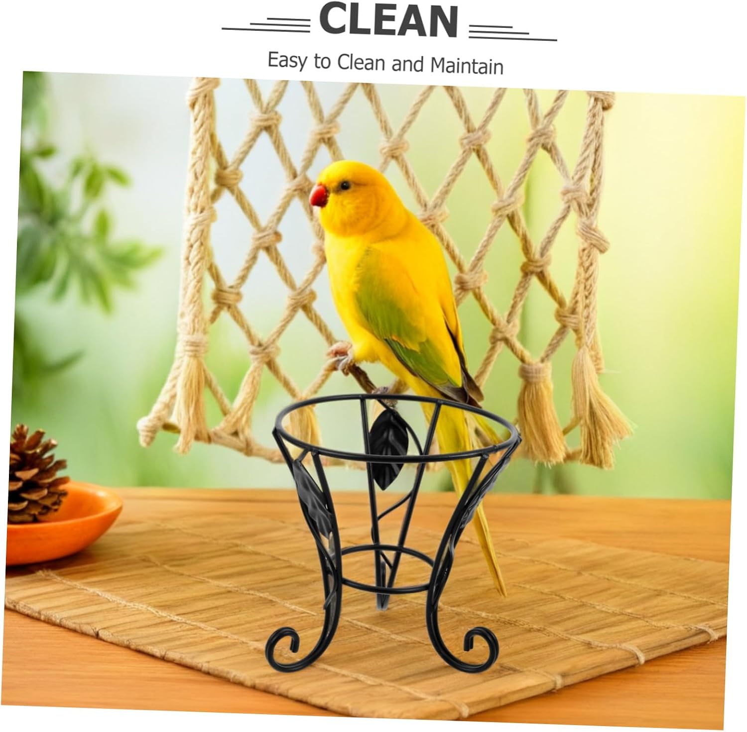 Heavy Duty Metal Birdbath Stand and Ground Birdbath Holder for Outdoor Garden Sphere Display, Flowerpot Holder Pedestal without Tray, European Style Backyard Decoration