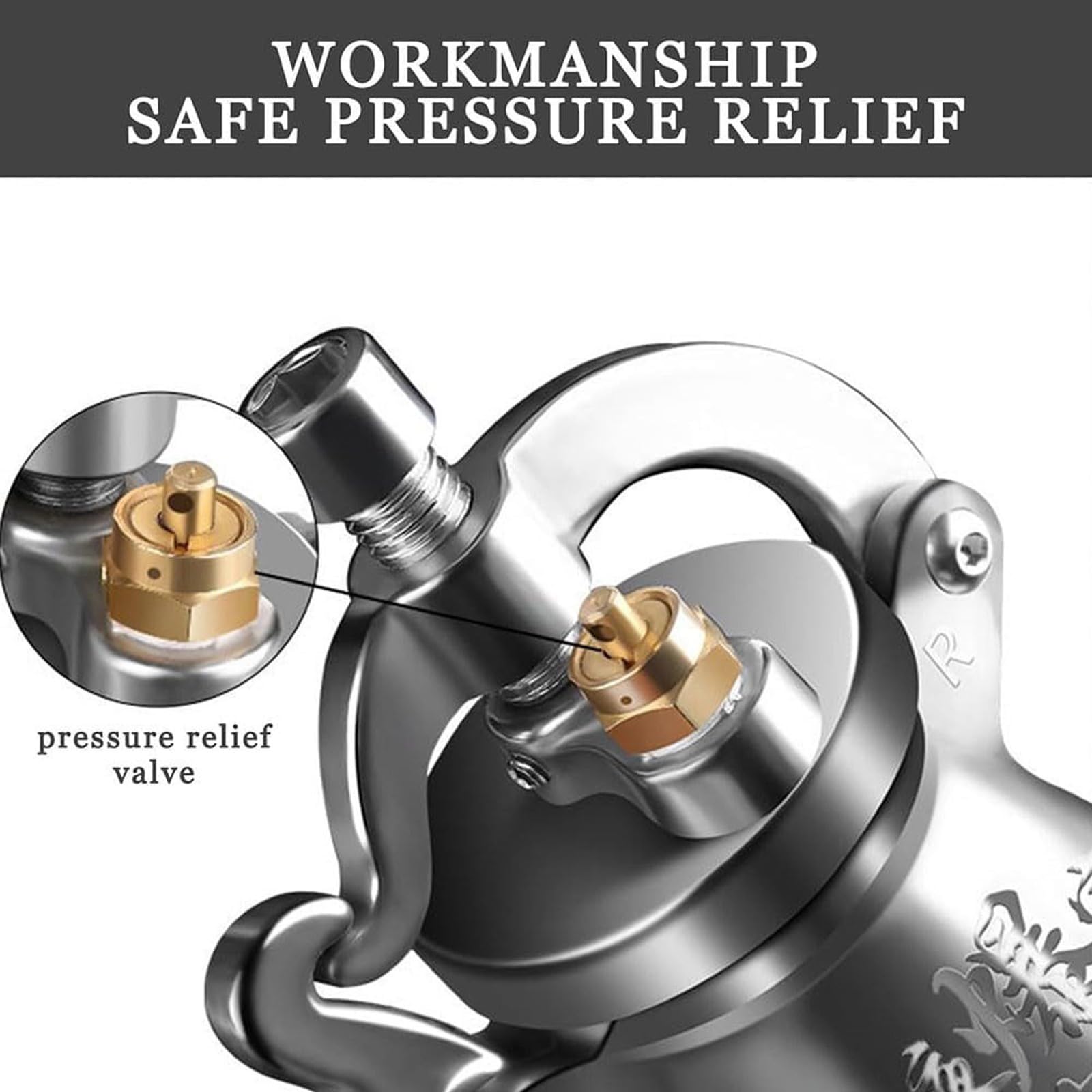 Macchina per Popcorn Professionale, Macchina per Il Riso Soffiato Cannone Cinese per Popcorn, Valvola di Pressione Doppia, Maniglia in Rame Girevole a 360 Gradi (500ML)