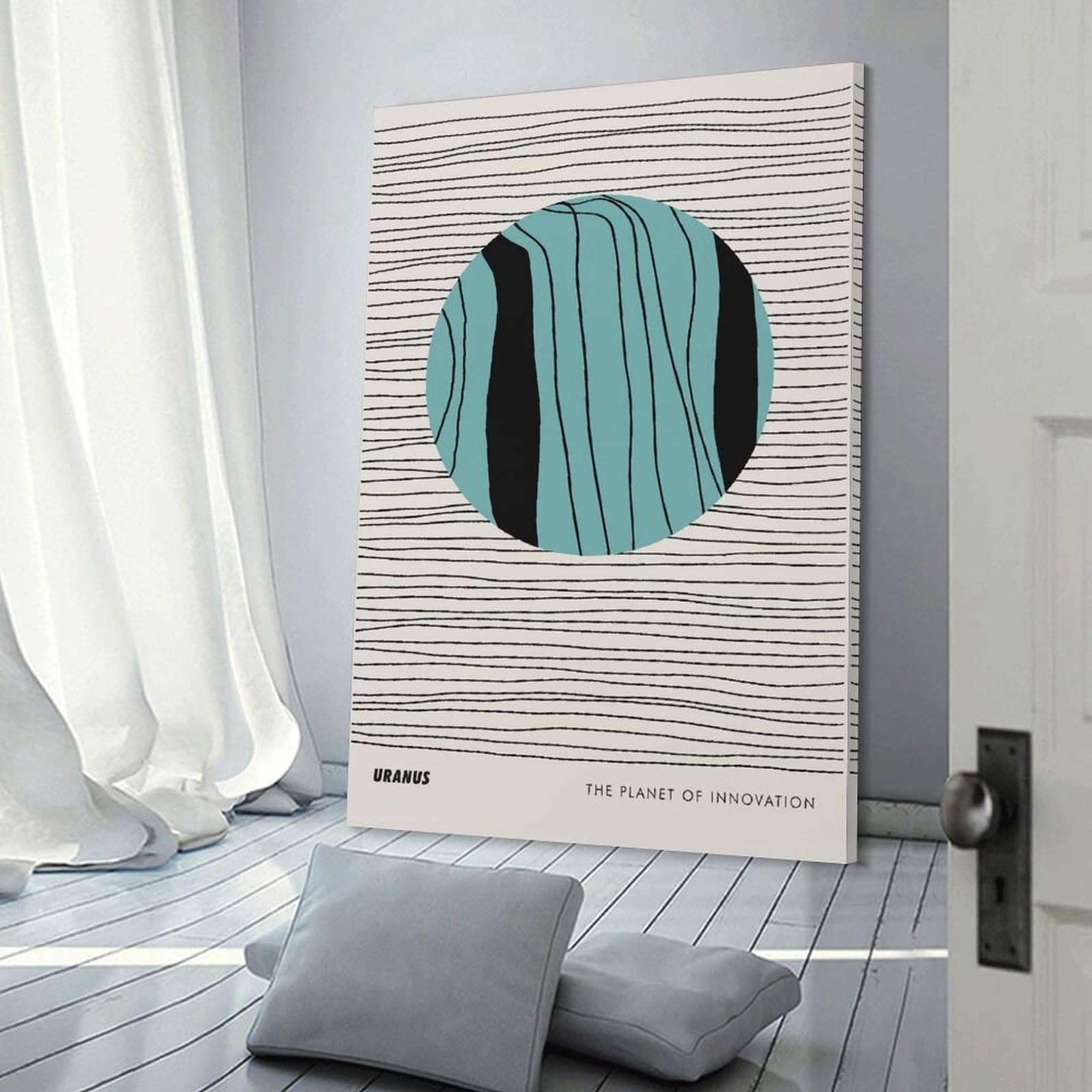 Junmoney Decorative Wall Artwork Uranus Planet, 20x30inch(50x75cm), for Living Room, Lounge Or Sitting Room, Modern Wall Decor for Cosy Interiors