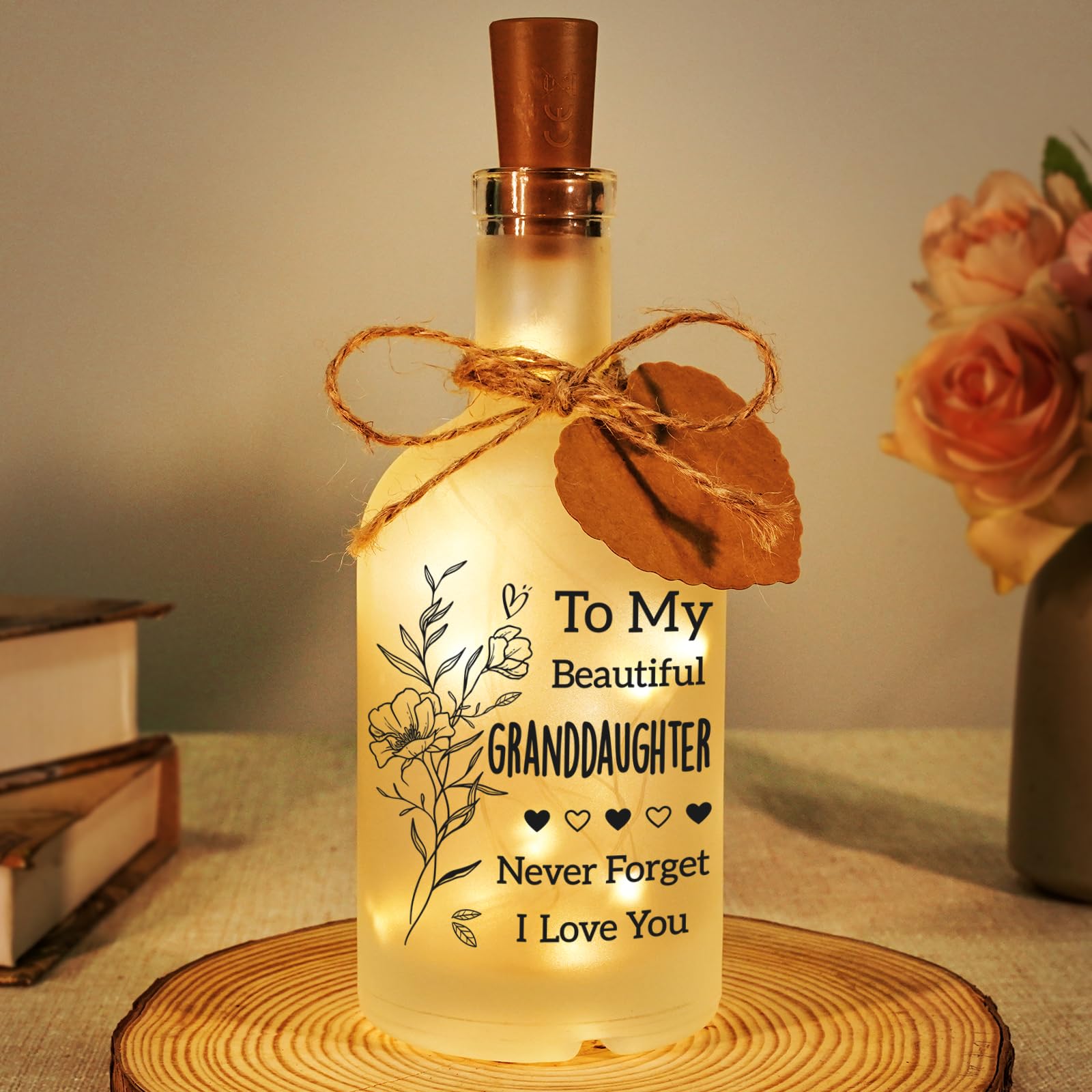 Sayregifty Granddaughter Birthday Gifts for Granddaughter LED Bottle Light