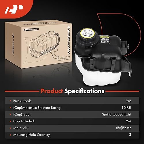 Miniatura 2 de A-Premium Tanque de depósito de recuperación de desbordamiento de refrigerante del motor con tapa compatible con Ford Explorer, Taurus X, Police